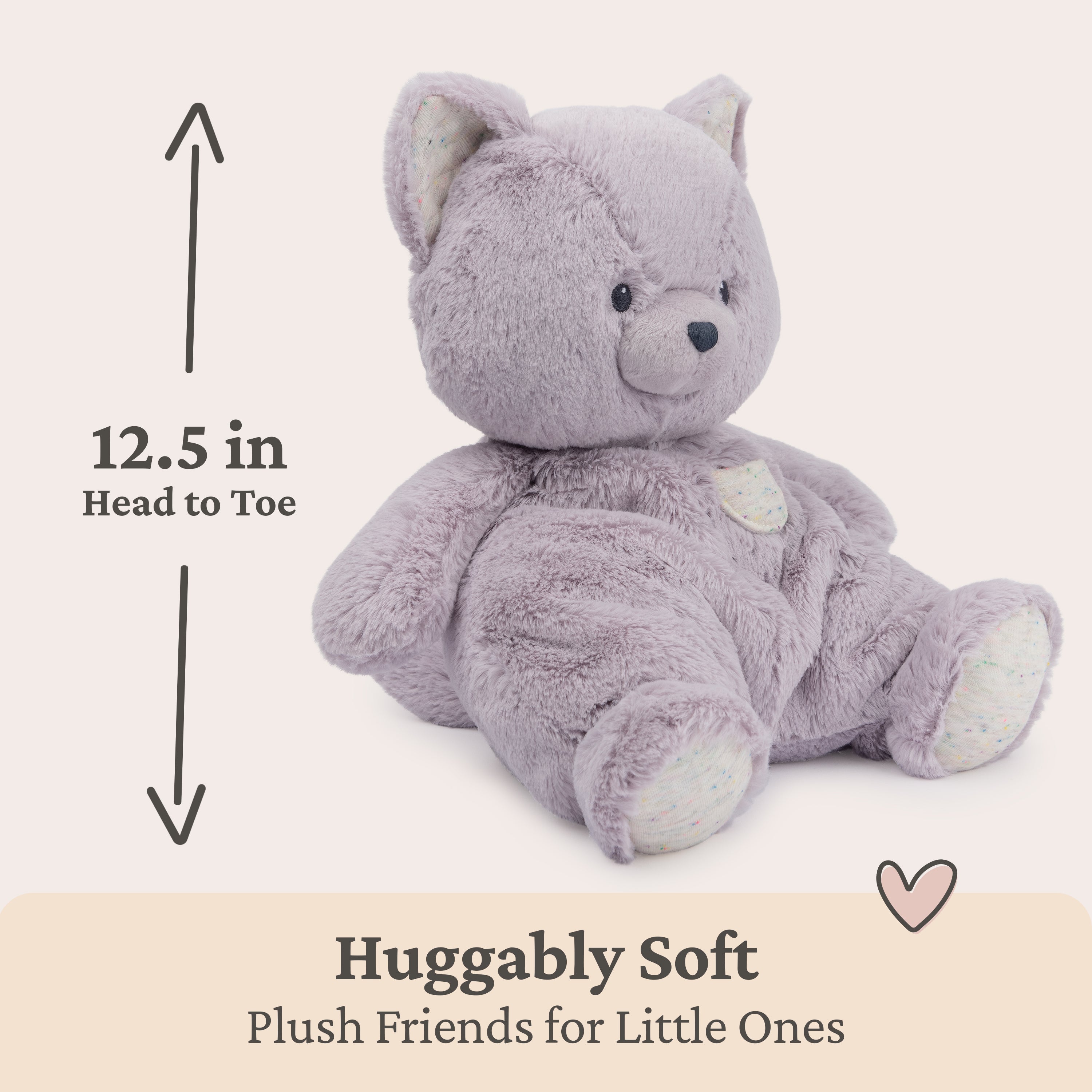Baby GUND Oh So Snuggly Kitten Large Plush Stuffed Animal for Babies and Infants, Lavender, 12.5”