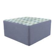 Outdoor 36" Square Ottoman with Sunbrella, 18" H - Dream Mist/Canvas Haze