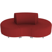 Pro Series Connect Curved Wavelet Seating, 7-Piece Set - Crimson