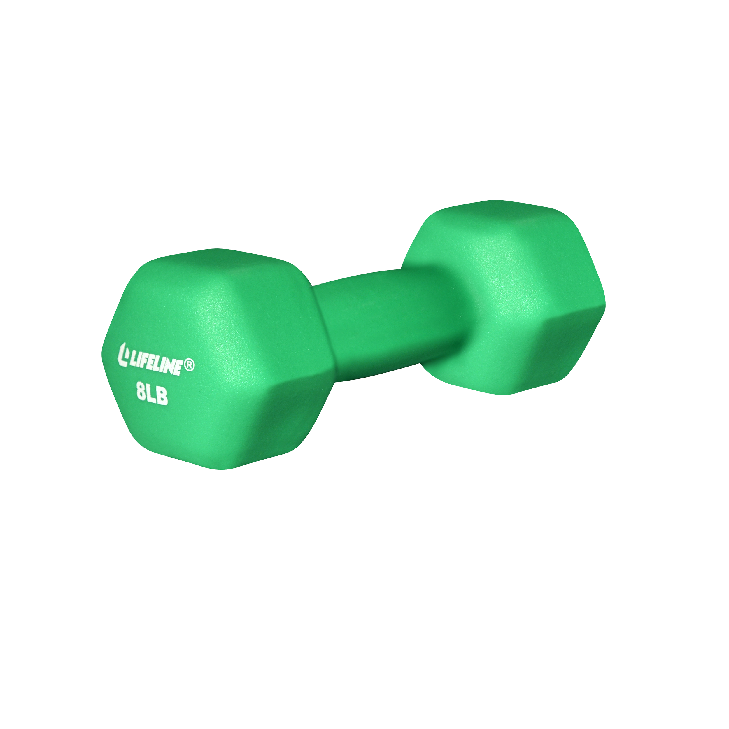 8Lb Hex Neoprene Dumbbell - Green