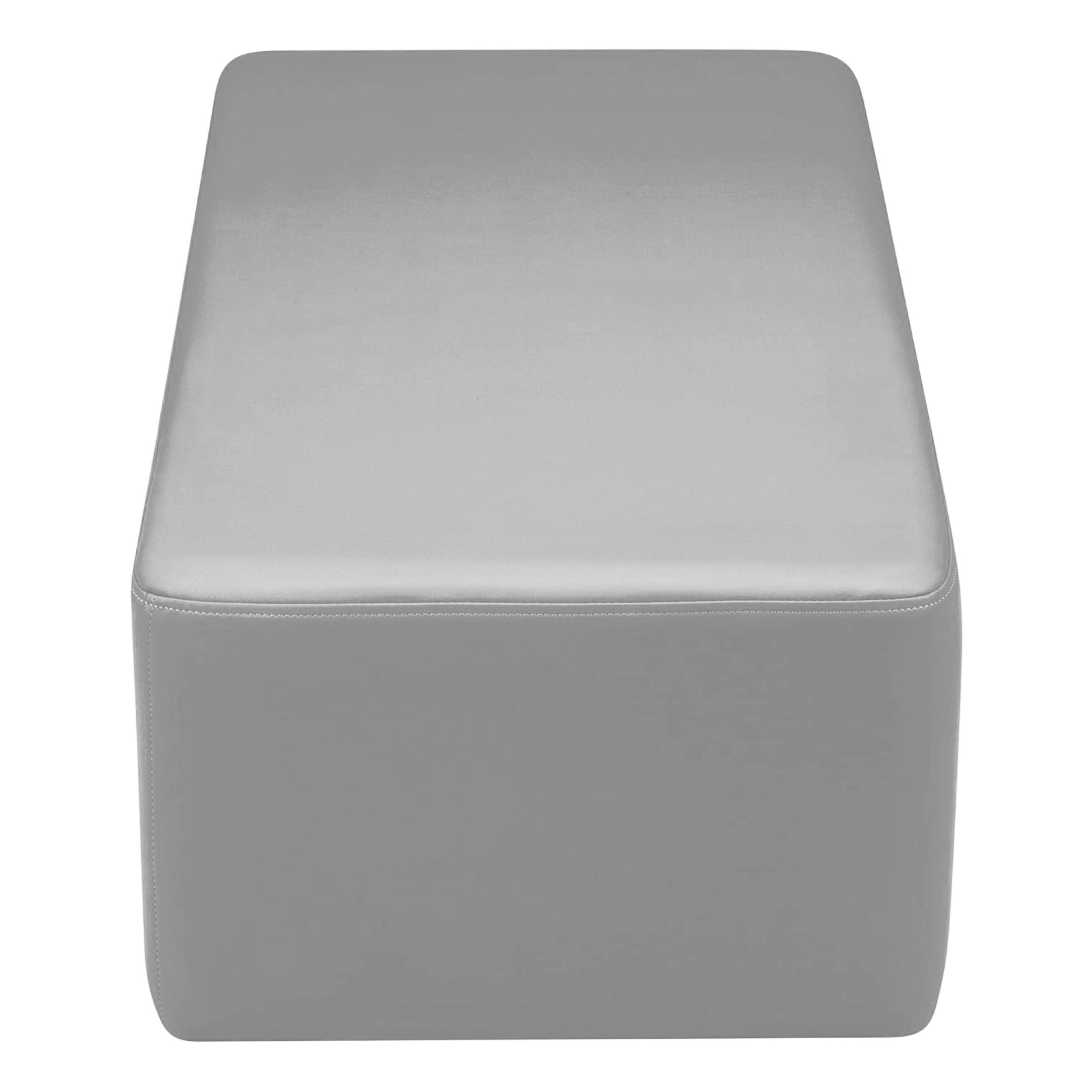 Pro Series Upholstered Rectangle Ottoman 12" Height - Gray