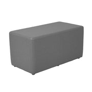 Pro Series Upholstered Rectangle Ottoman 18" Height - Slate Gray Crosshatch