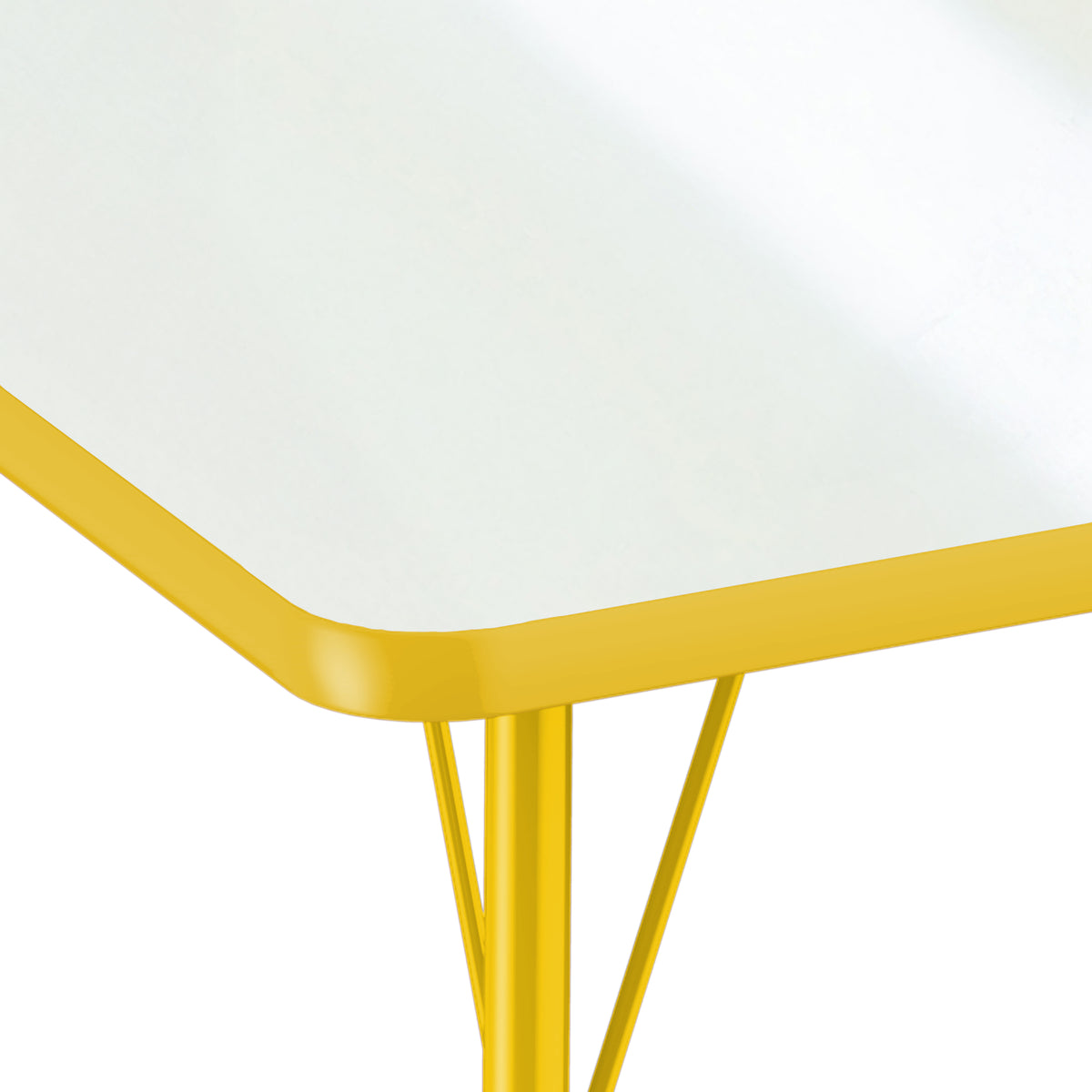 48" Round Dry-Erase Activity Table with Adjustable Standard Swivel Glide Legs - Whiteboard/Yellow