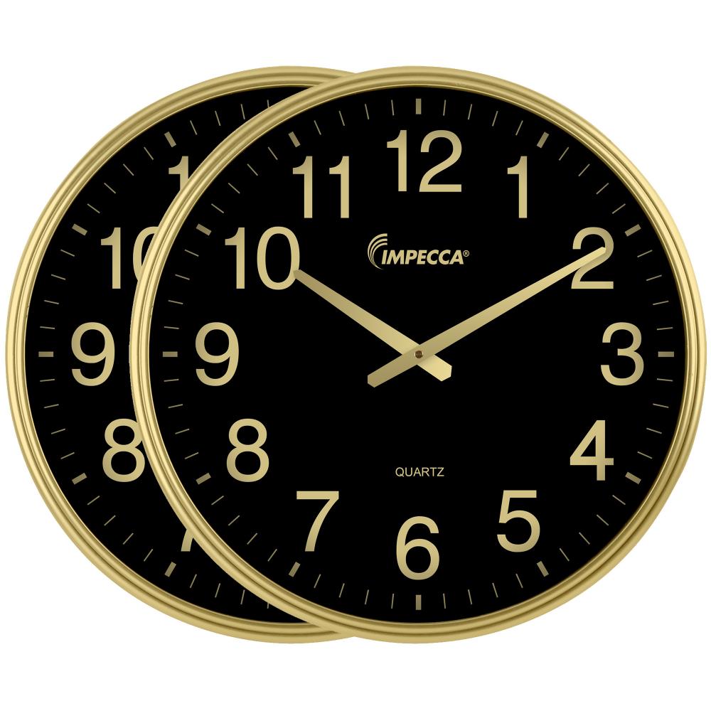 Impecca Impecca 18-inch Wall Clock, 2 Pack (WCW185GKA) - Gold