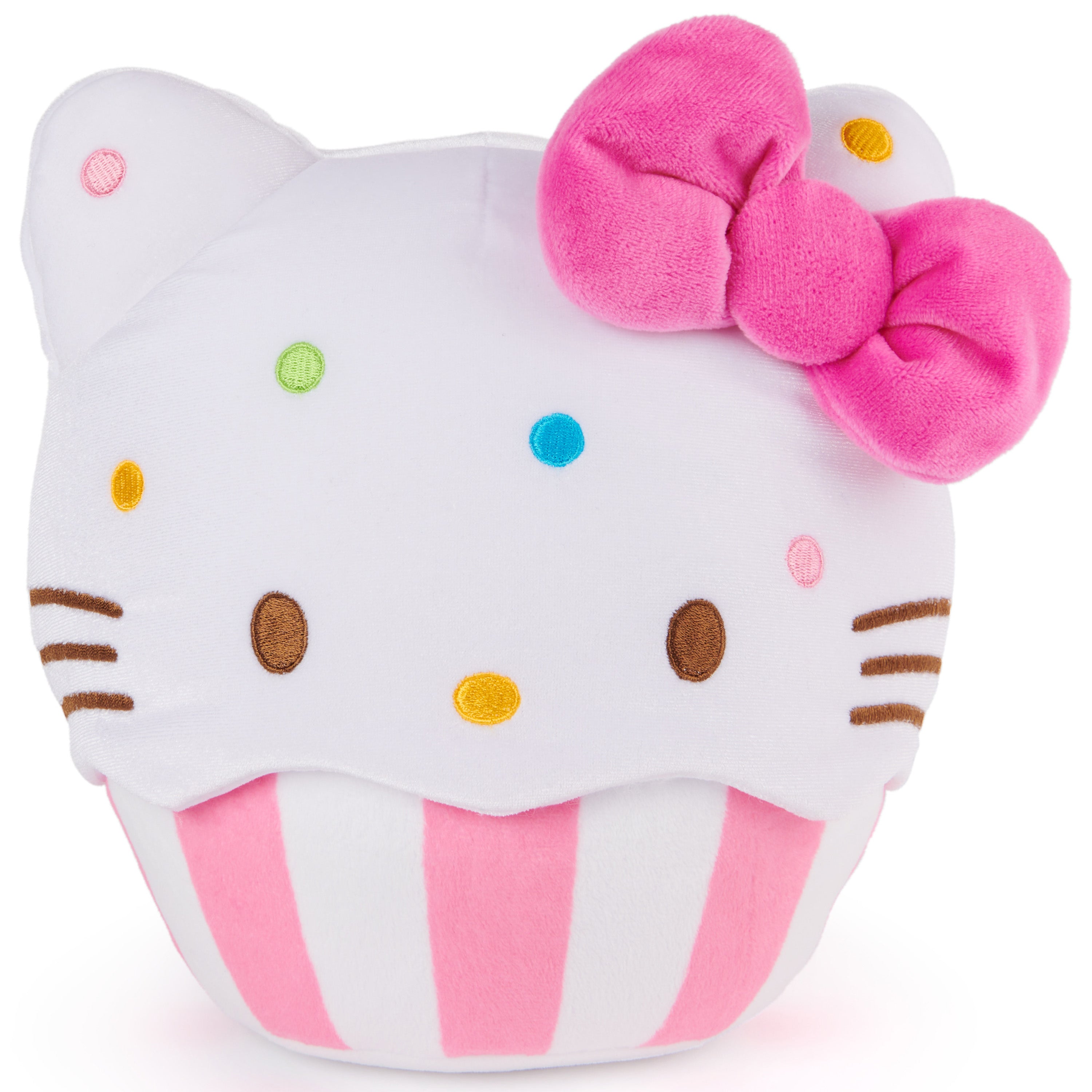 GUND Sanrio Official Hello Kitty Cupcake Plush, Stuffed Animal for Ages 1 and Up, Pink/White, 8”