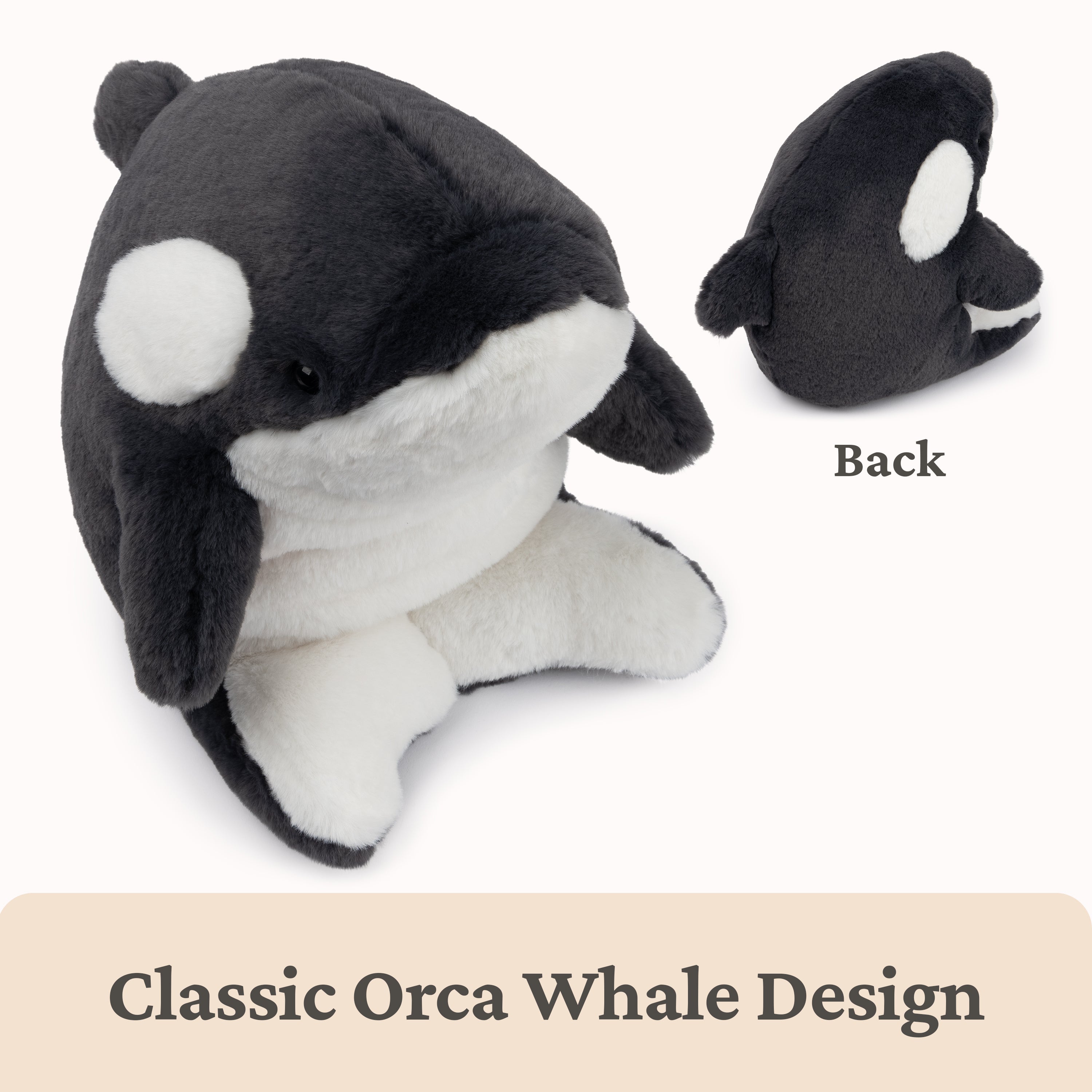 GUND Flynn Orca Whale Plush, Premium Whale Stuffed Animal for Ages 1 and Up, Black/White, 10”