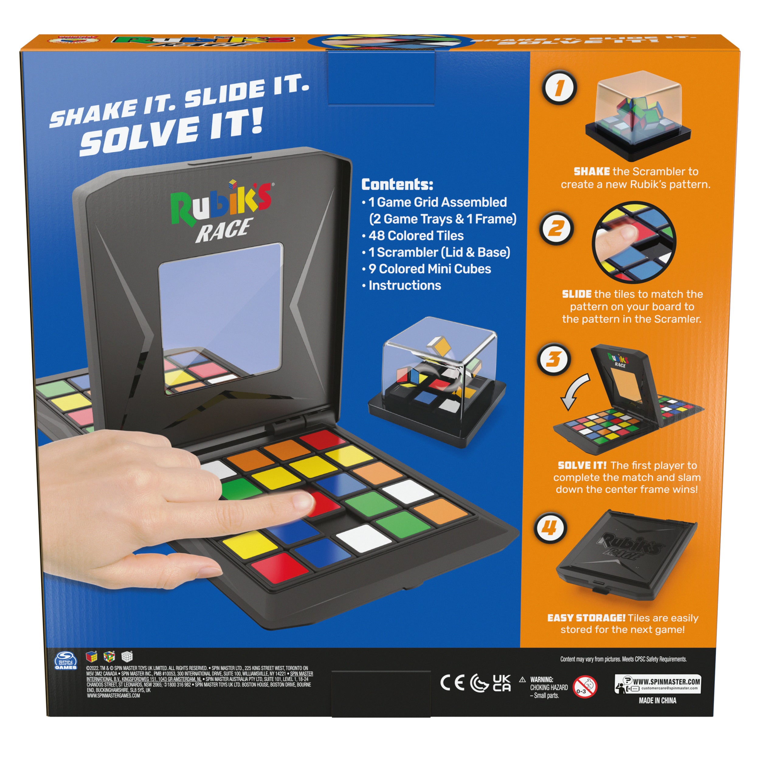 Rubik’s Cube, Rubik's Race, Classic Fast-Paced Puzzle Strategy Sequence Board Game, Problem-Solving Brain Teaser, Color-Matching Game, 2 Players, Packaging May Vary, for Adults & Kids Ages 7 & Up