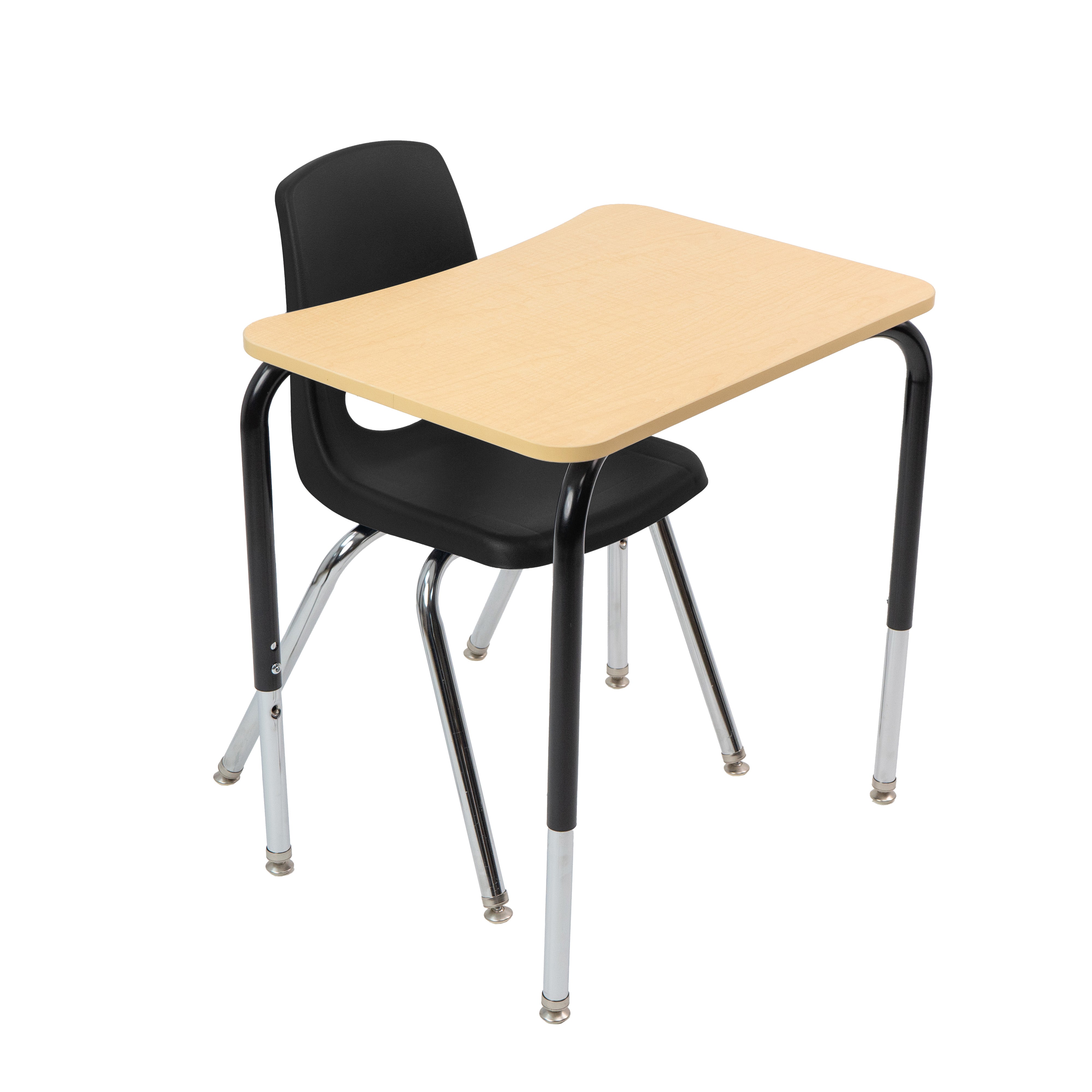 18" x 24" Belly Curve Open Front Desk, 2-pack - Maple/Maple/Black
