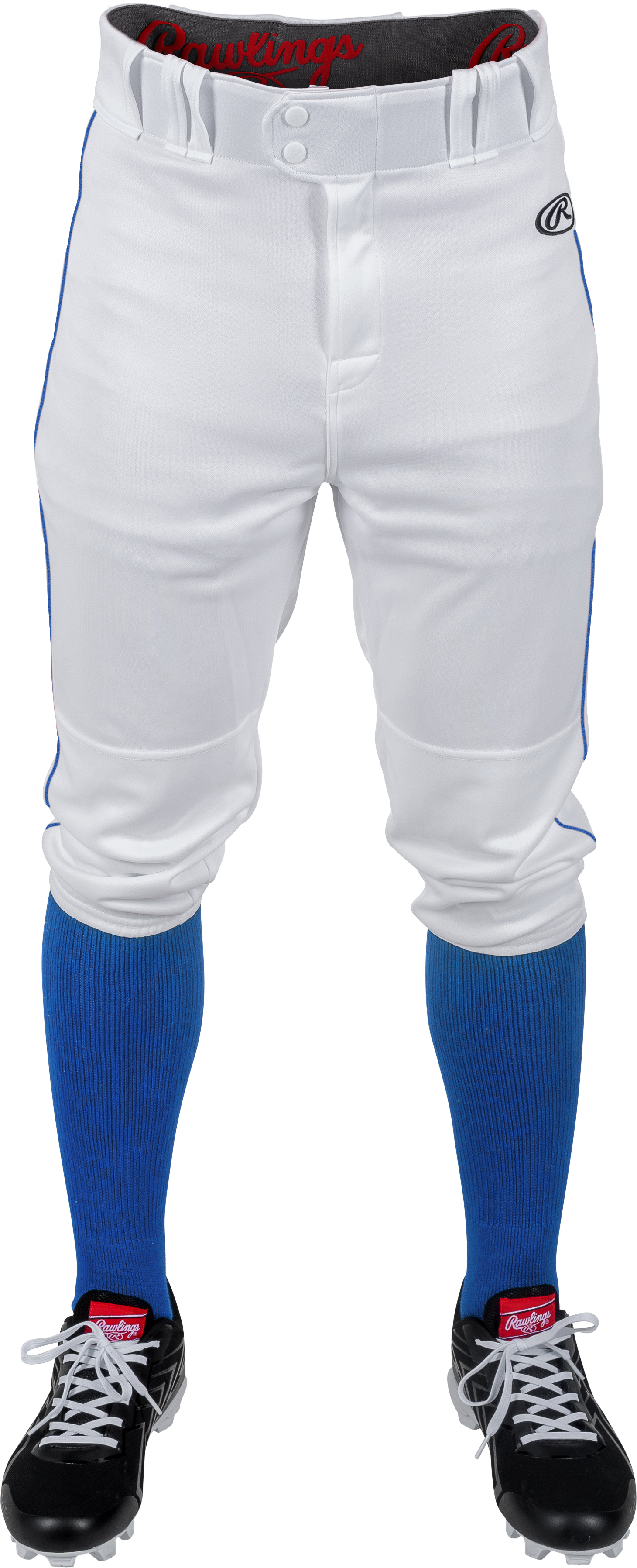 Rawlings Youth Launch Piped Knicker Pant - Small - White/Royal