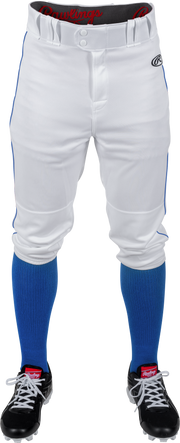 Rawlings Youth Launch Piped Knicker Pant - Small - White/Royal