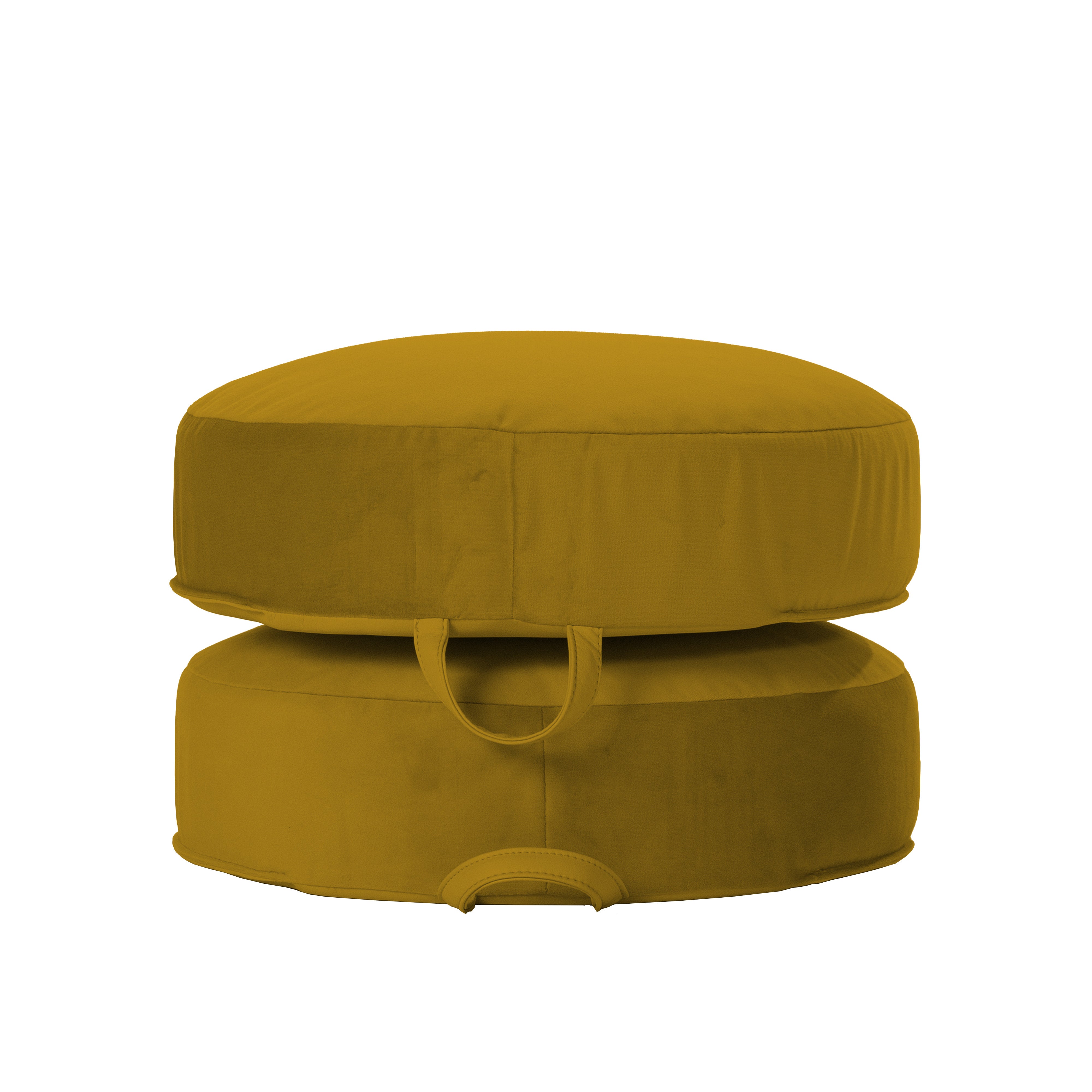 Overstuffed Microfiber Floor Cushions, 2-Piece - Dijon