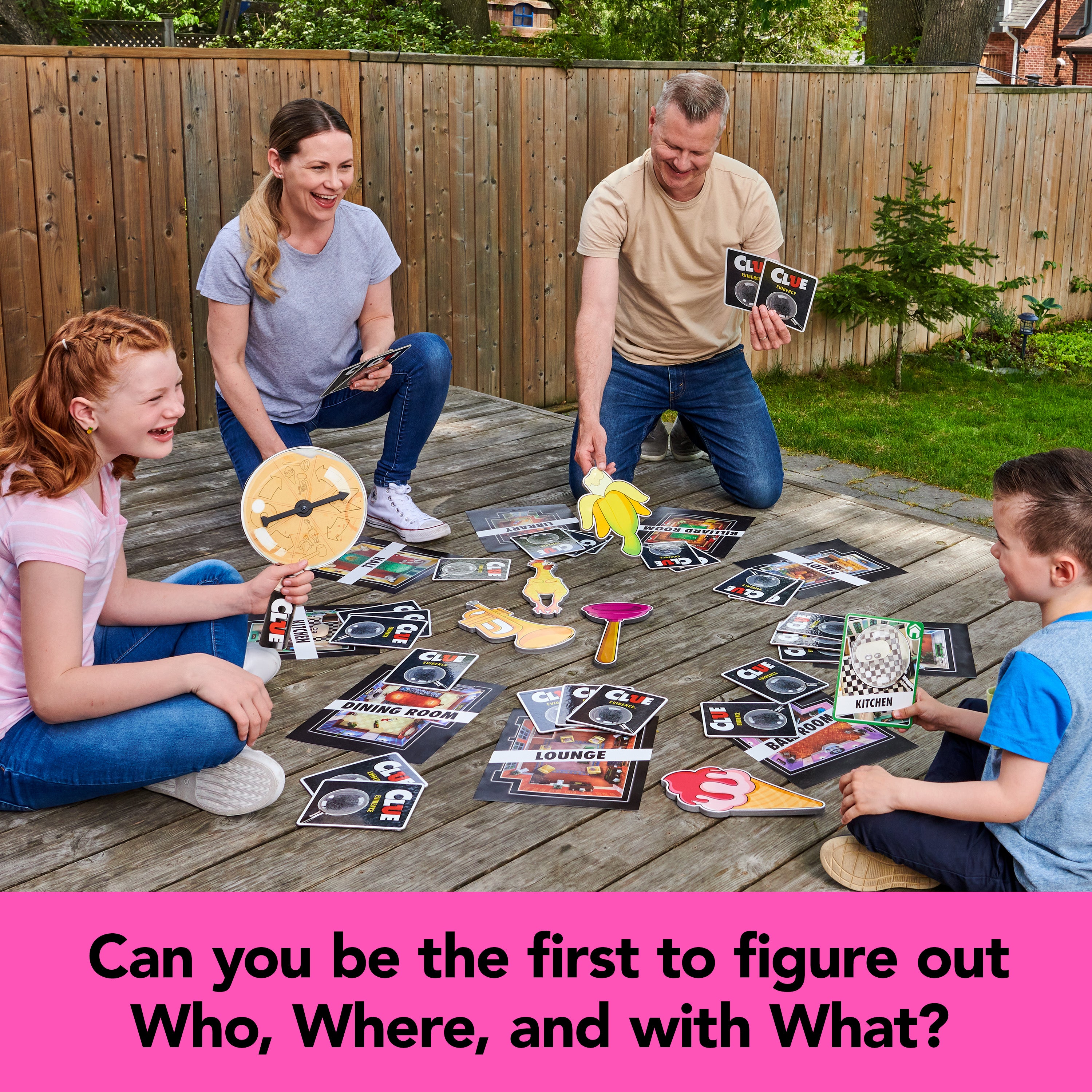 Spin Master Games, Clue Giant Edition, Family Game for Indoor & Outdoor Fun with Big Oversized Board, for Family and Kids, 2-4 Players, Ages 6 & Up