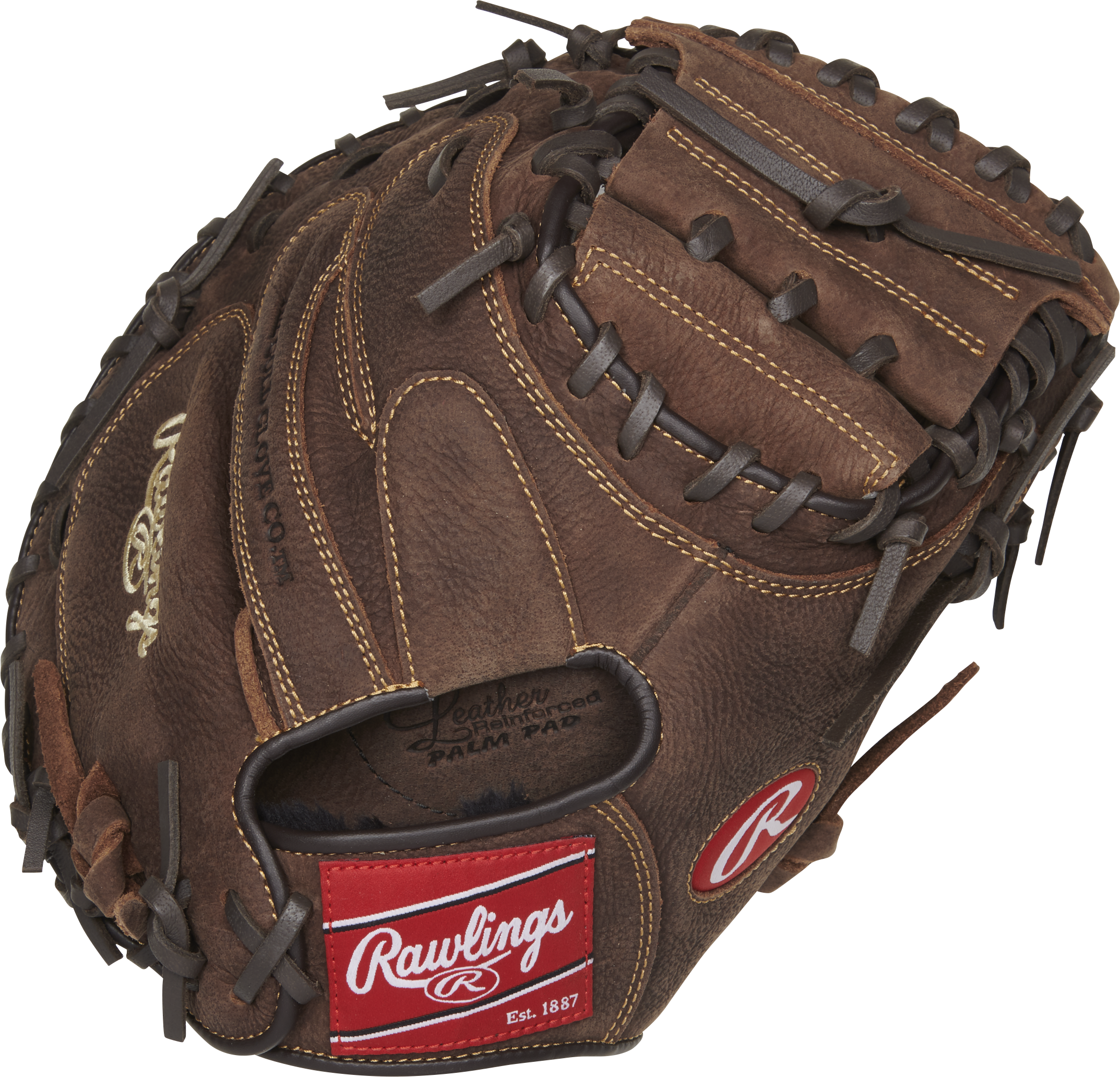 Rawlings Player Preferred Adult Series Catchers Mitt  33-Inch Baseball Glove - Right Hand Thrower - Dark Brown