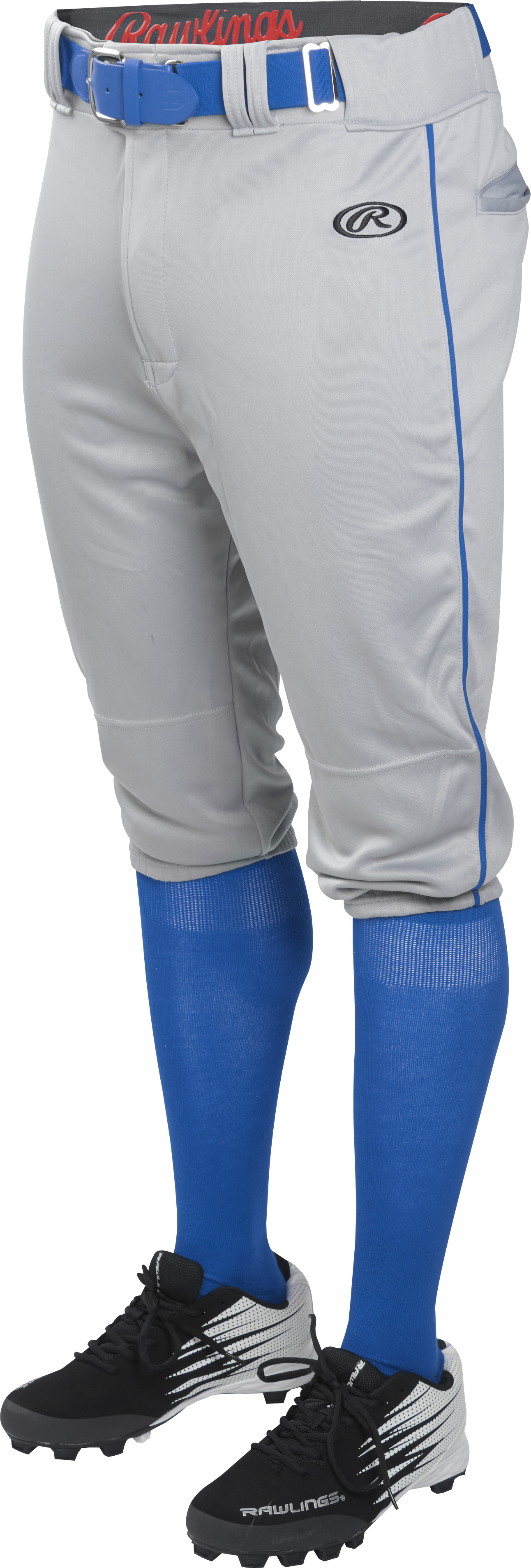 Rawlings Youth Launch Piped Pro Taper Fit Pant  - Small - Blue Gray/Royal