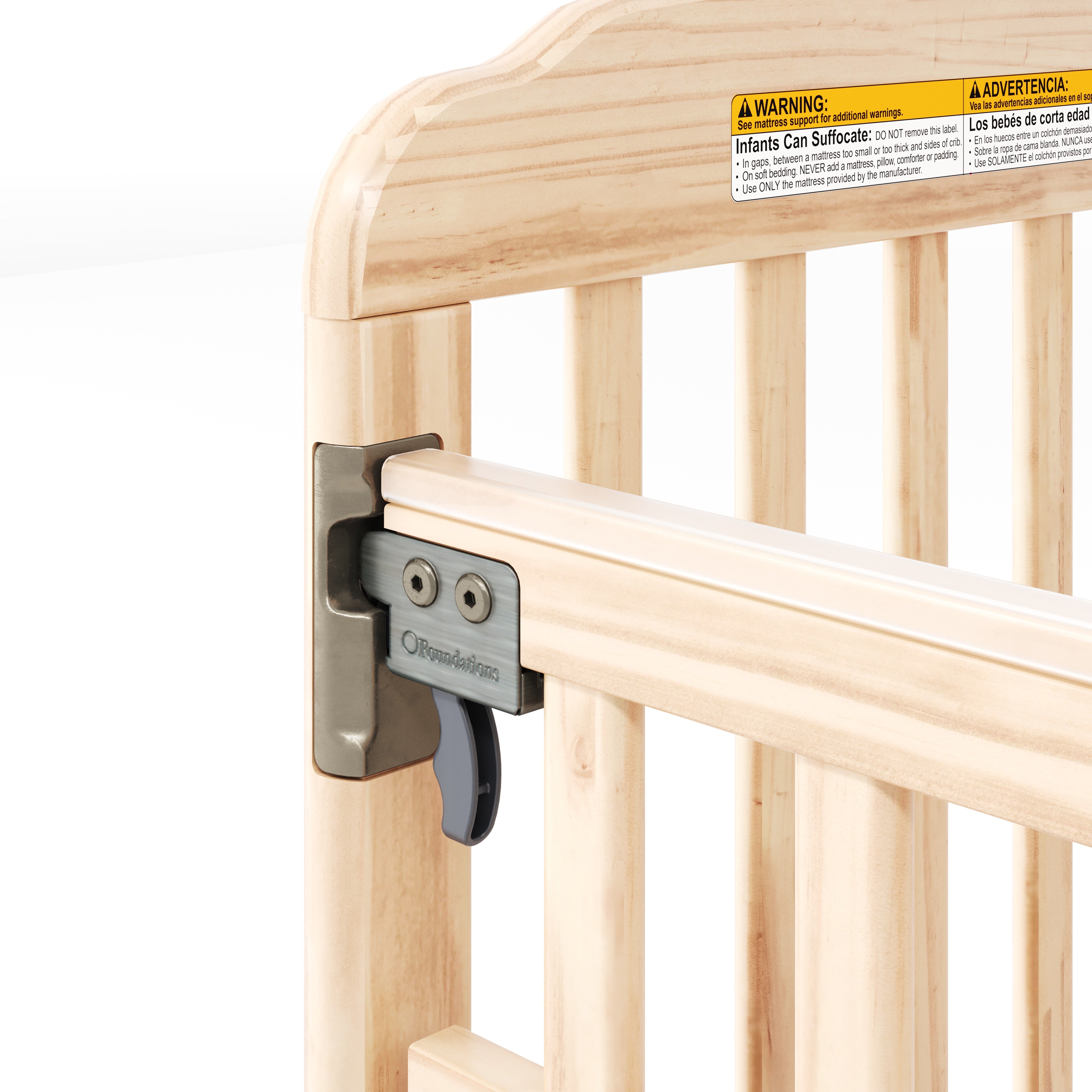 Next Gen Serenity SafeReach Slatted Compact Crib, Natural - US