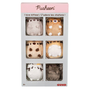 GUND Pusheen Comic Collector I Love Kitties Set of 6 Plush Stuffed Animal Cats, 2"