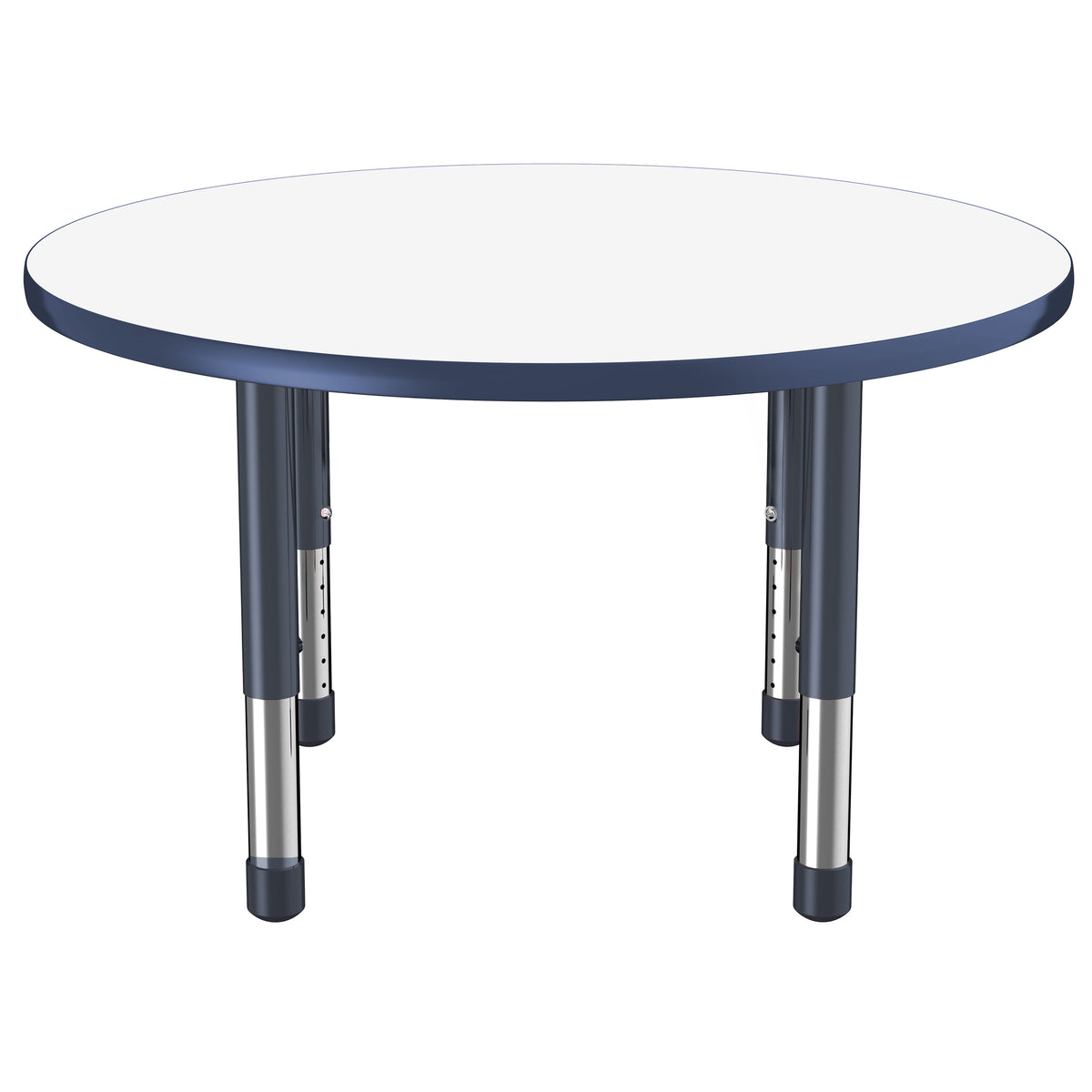 36" Round Dry-Erase Activity Table with Adjustable Chunky Legs - Whiteboard/Navy
