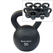 Cast Powder Coated Black Kettle Bells, 5,10,15,20,25,30,35,40,45,50,55,65,70,75 Lbs