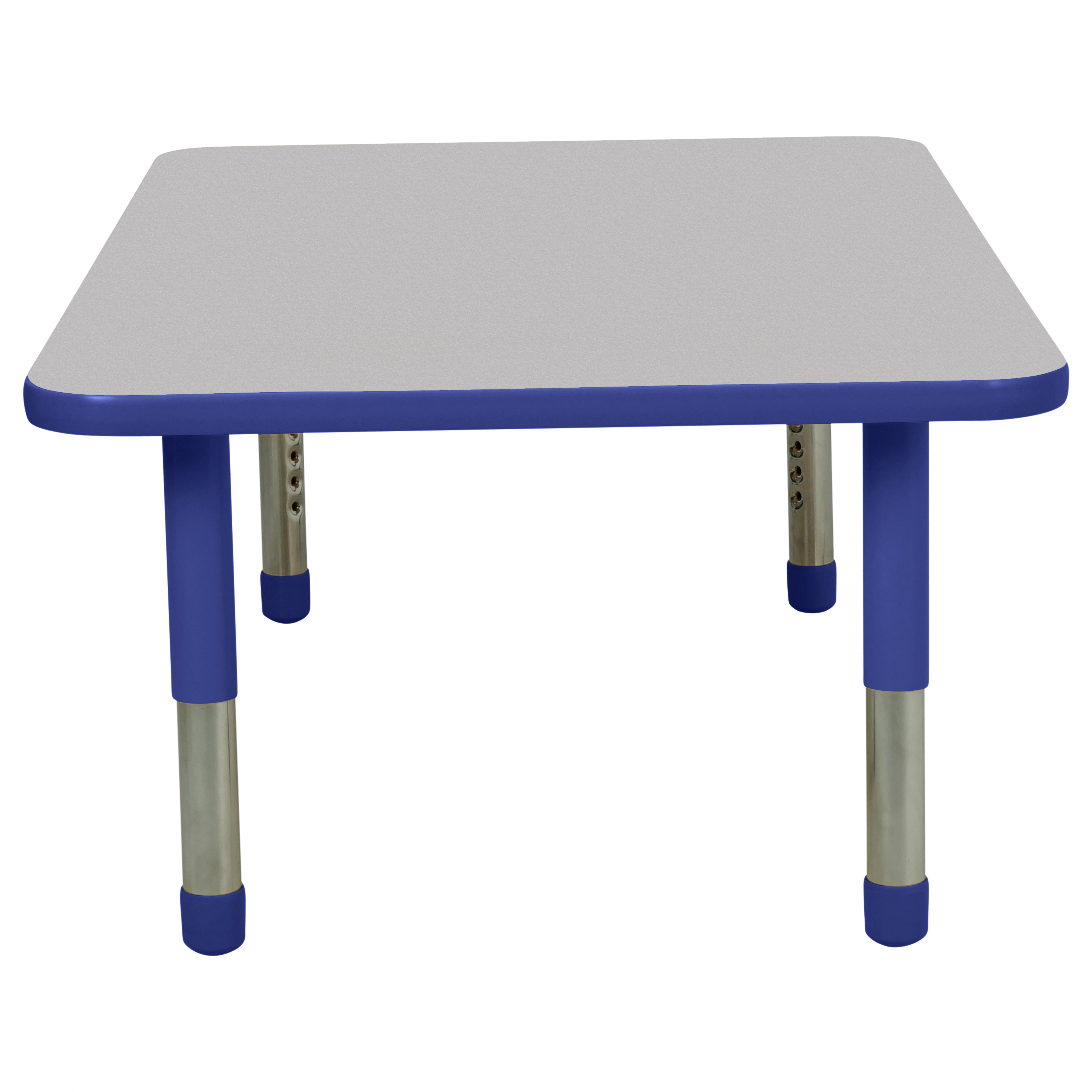 30" x 48" Rectangle T-Molding Activity Table with Adjustable Tiny Tot Legs - Gray/Blue
