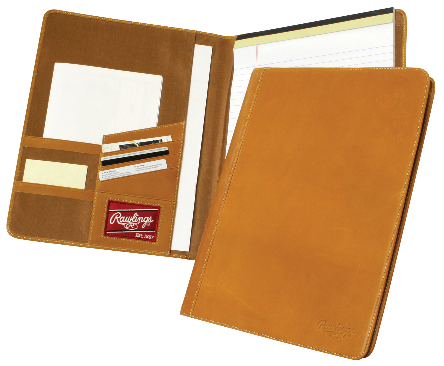Heart Of The Hide Padfolio - 9 3/4" X 12" X 3/4" - Tan