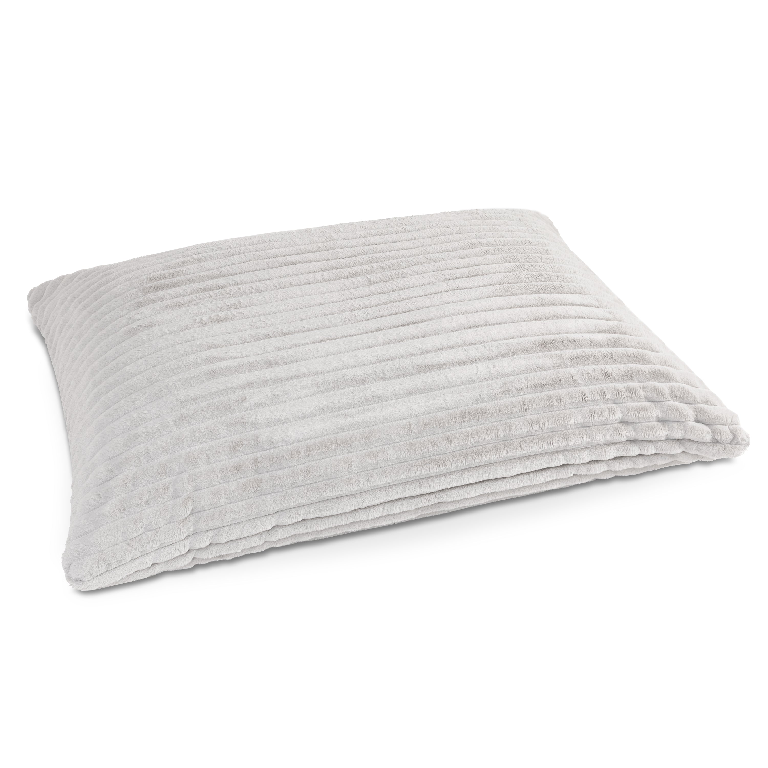 Jaxx Pillow Saxx 5.5-Foot Faux Fur - Luxuriously Soft Bean Bag Floor Pillow and Lounger, Mondo Grey