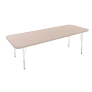 24" x 60" Rectangle Thermofused Woodgrain Activity Table with Standard Legs - Asian Sand/White
