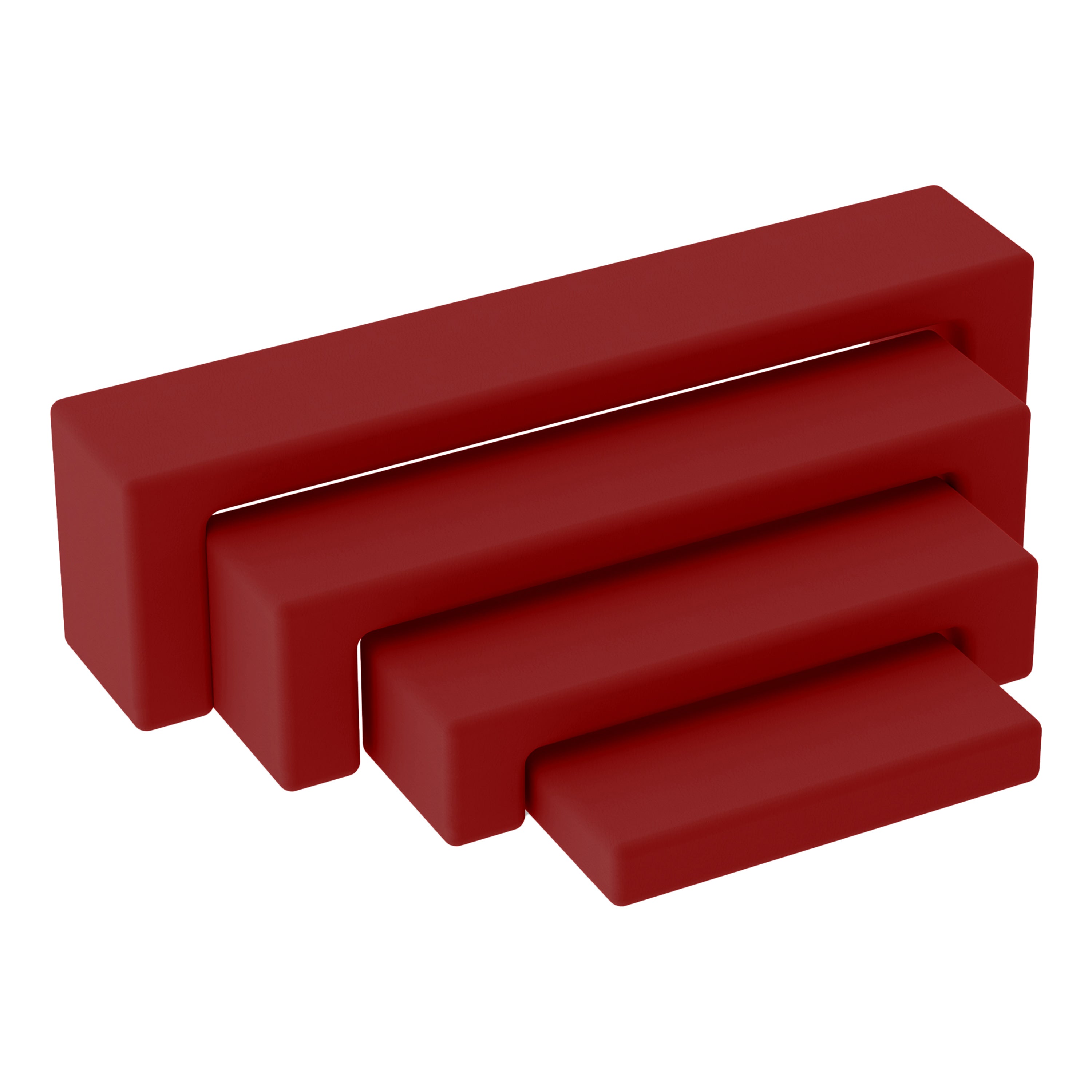 Pro Series Nesting Benches, 4-Piece Set - Crimson