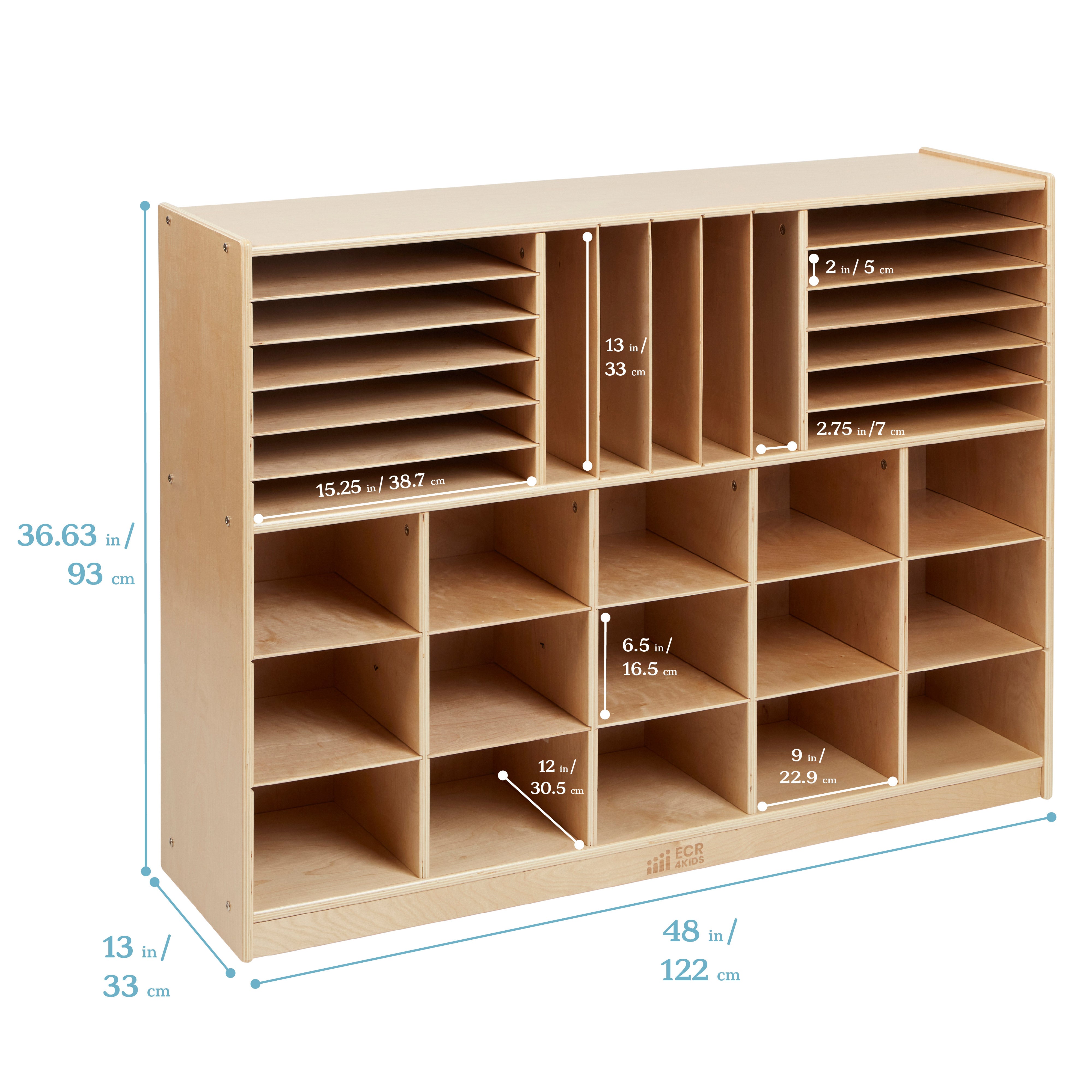 Multi-Section Storage Cabinet - Natural