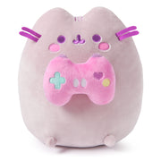 GUND Pusheen Gamer Plush, Squishy Toy, Collectible Plush Toy, Gaming Decor, Stuffed Animal for Ages 8 and Up, Gray, 9.5”