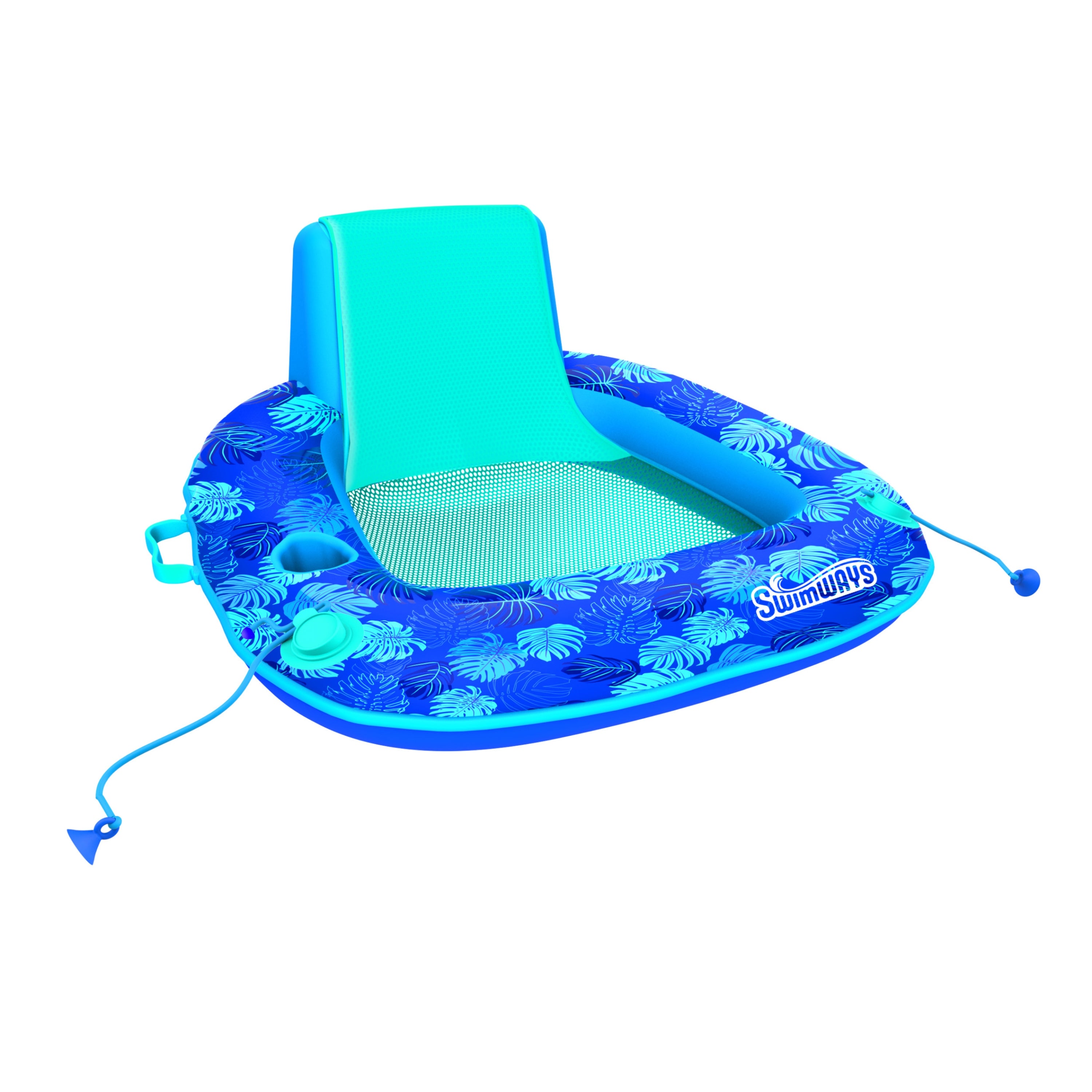 Swimways Elite Spring Float Sunseat Pool Lounger, Inflatable Pool Floats with Fast Inflation, Pool Lounge Chair for Adults up to 250 lbs