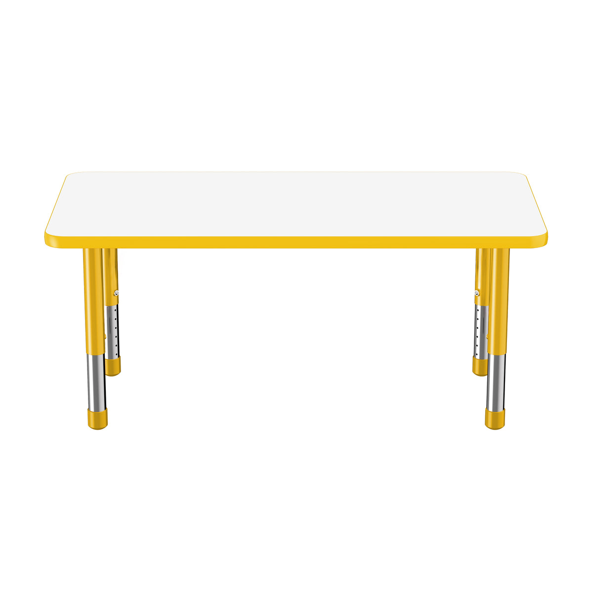 24" x 48" Rectangle Dry-Erase Activity Table with Adjustable Chunky Legs - Whiteboard/Yellow