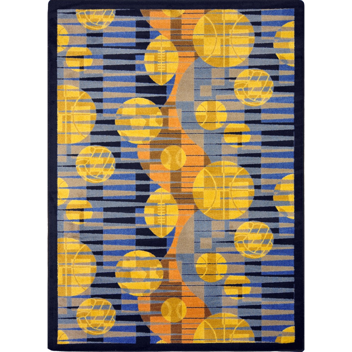 Keeping Score 5'4" x 7'8" area rug in color Blue