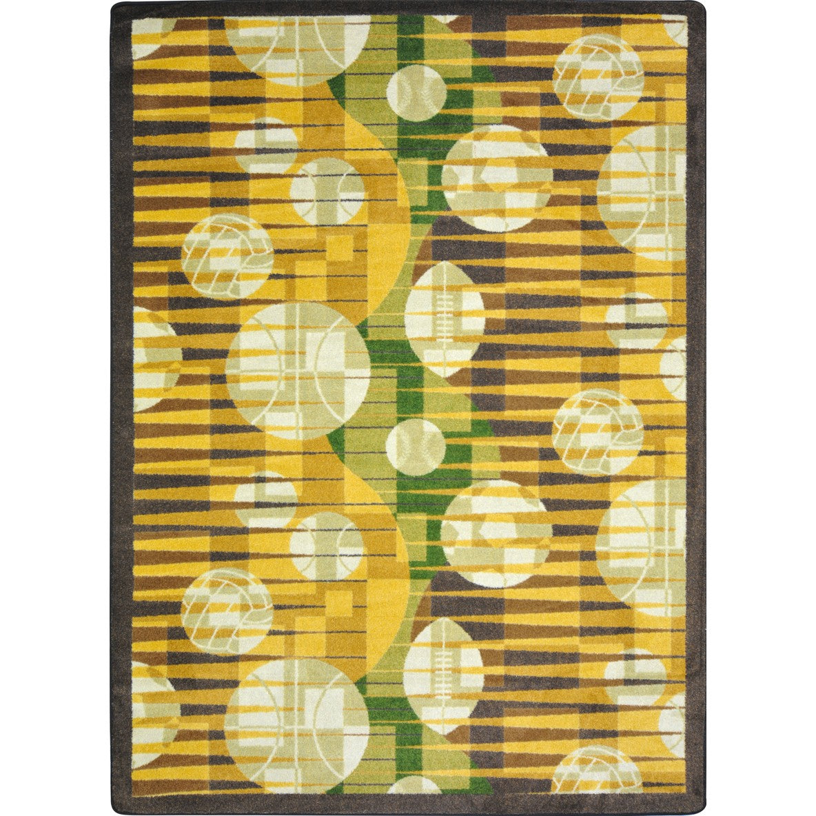 Keeping Score 3'10" x 5'4" area rug in color Gold