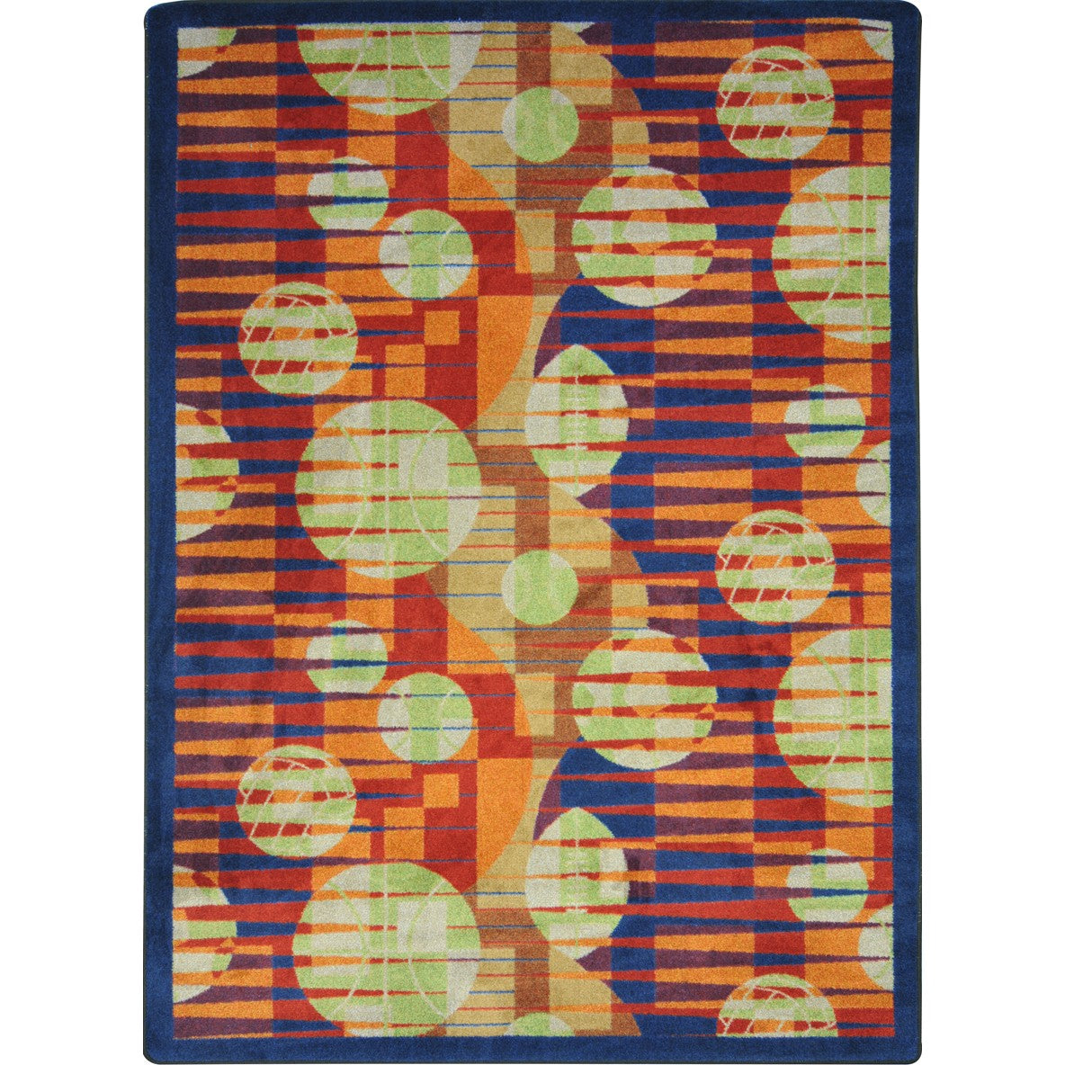 Keeping Score 5'4" x 7'8" area rug in color Red