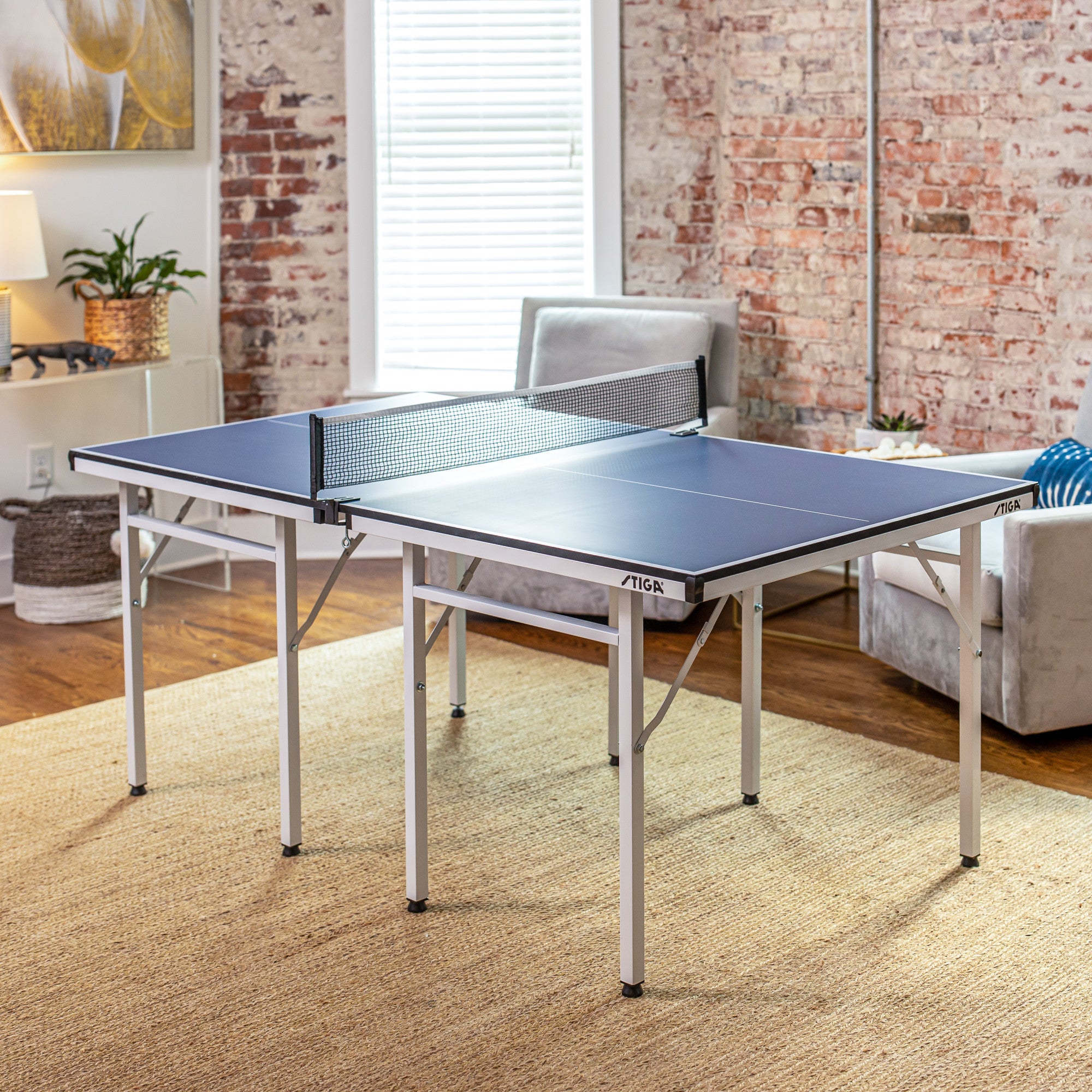 Space Saver Table Tennis Table 71" L x 40.5" W x 30" H, Blue