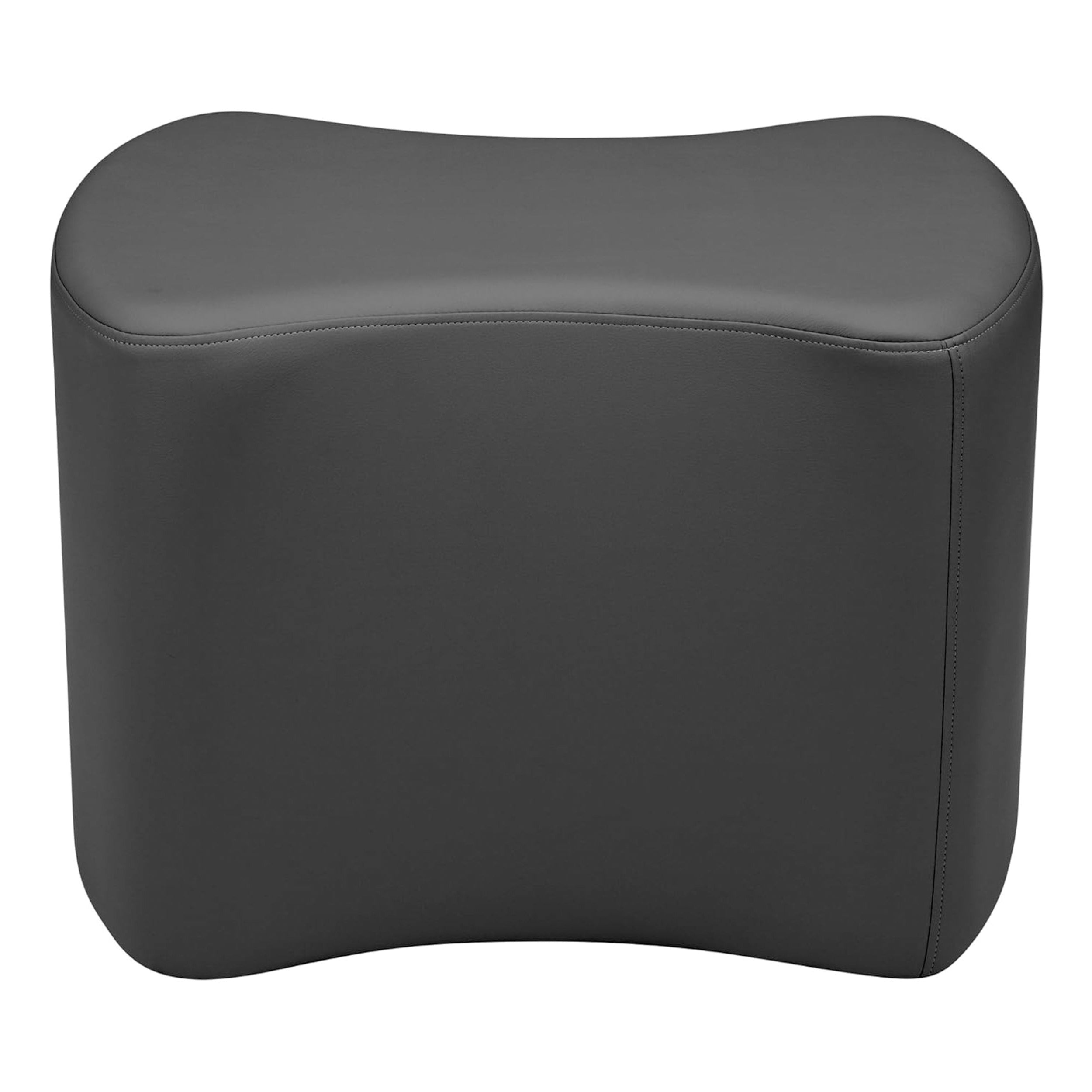 Pro Series Upholstered Bowtie Ottoman 18" Height - Black