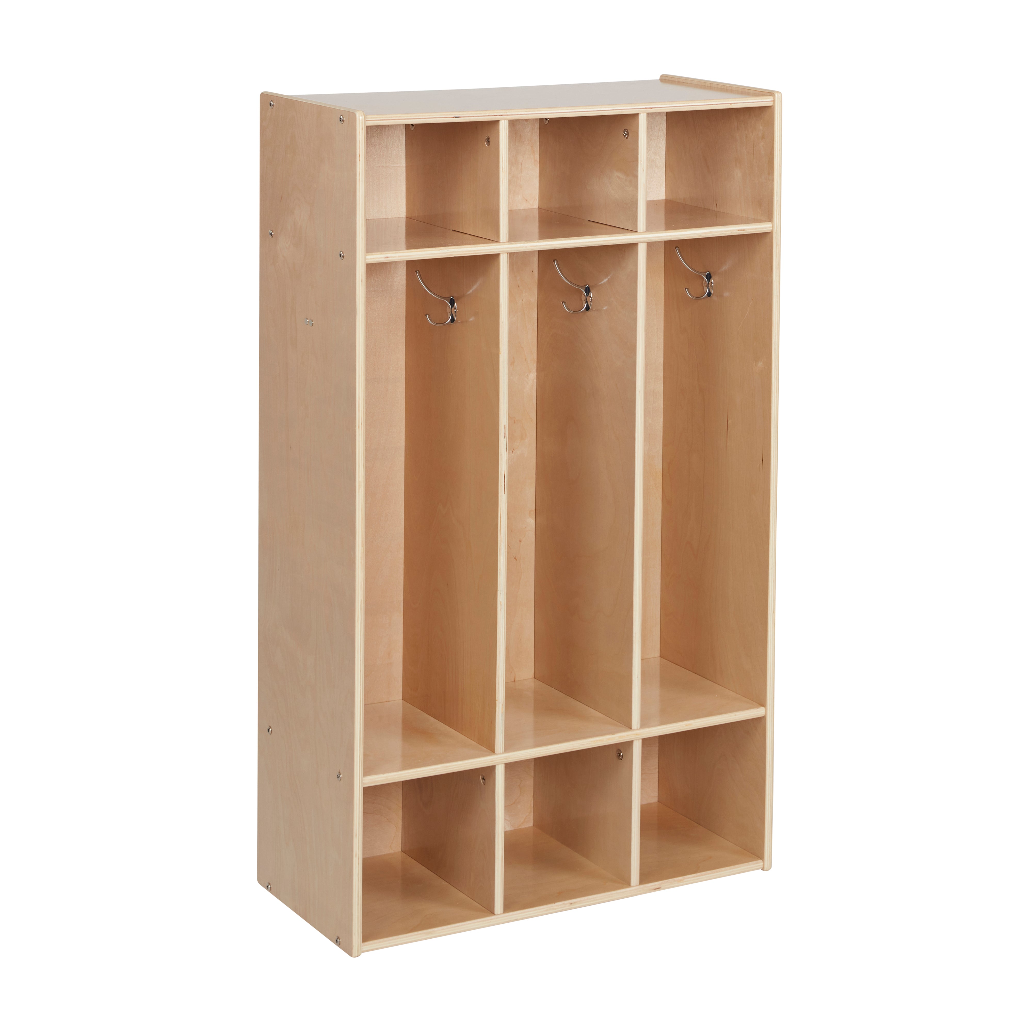 Streamline 3-Section Coat Locker - Natural
