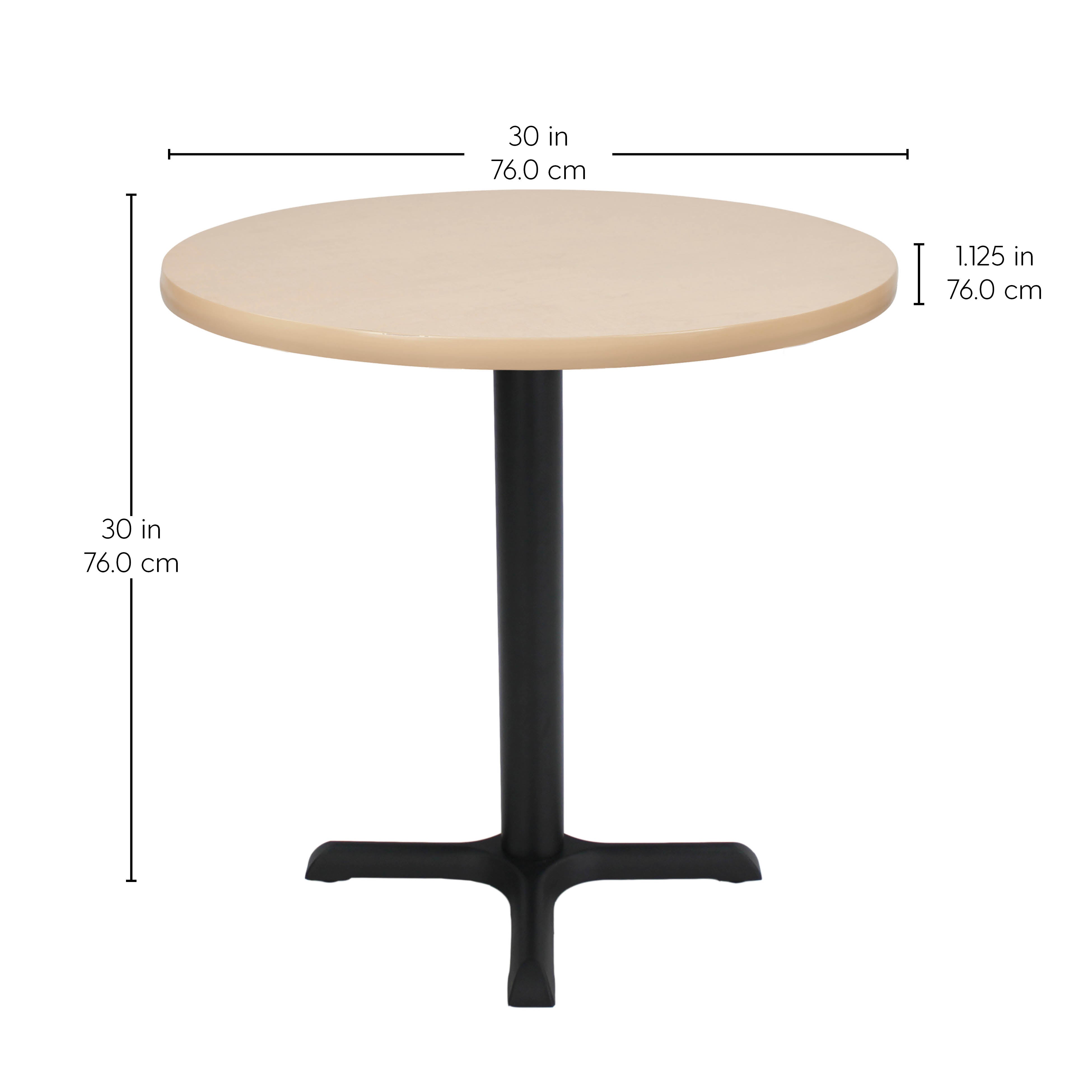 30" Round Cafe Bistro Table - Maple/Black