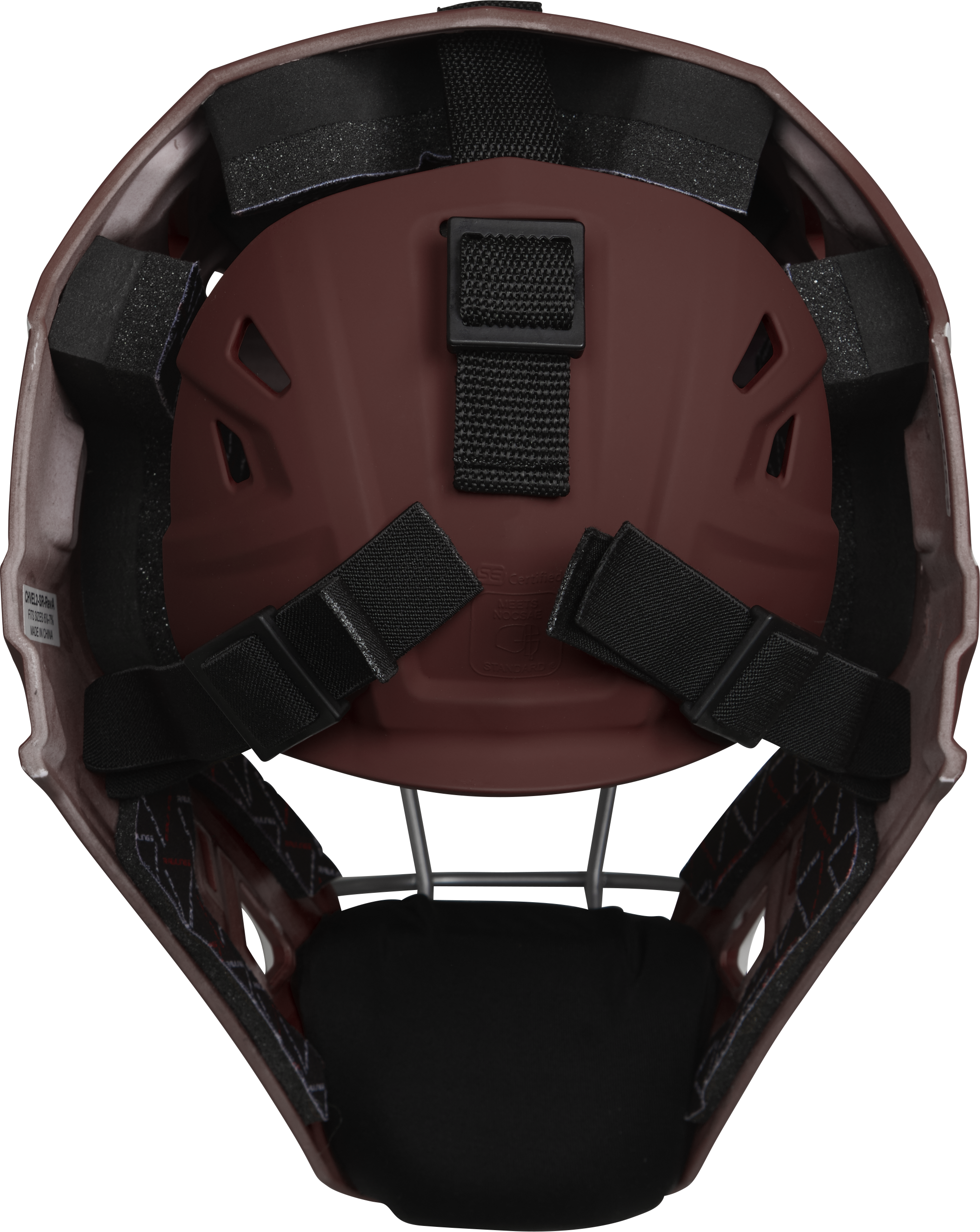 Rawlings Velo 2.0 Matte Junior Catchers Helmet - Cardinal/White