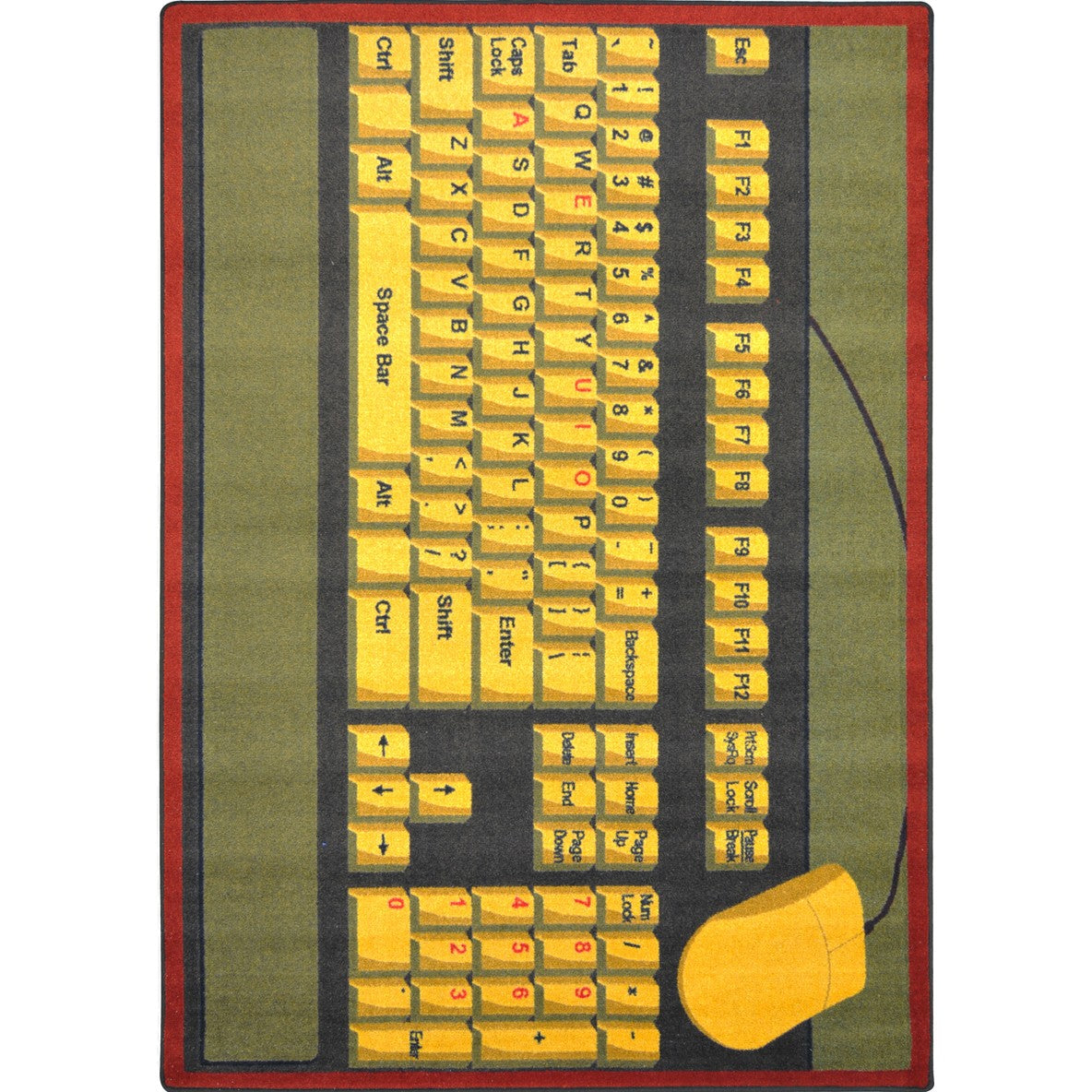 Keyboard Connection 10'9" x 13'2" area rug in color Brown