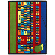 Keyboard Connection 7'8" x 10'9" area rug in color Multi