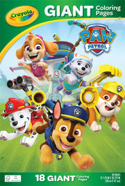 Crayola PAW Patrol Giant Coloring Pages, 18 PAW Patrol Coloring Pages, Gift for Kids, Ages 3, 4, 5, 6