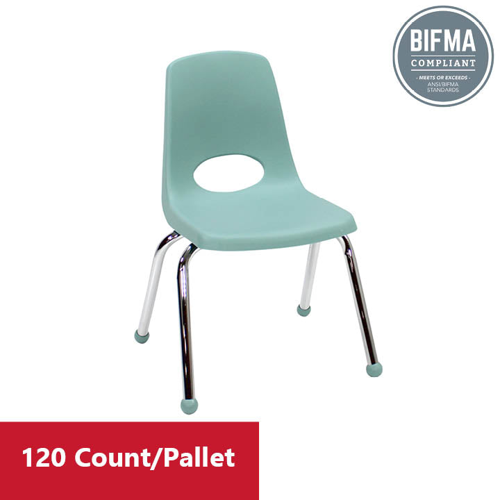 14" Stack Chair with Ball Glides - Seafoam