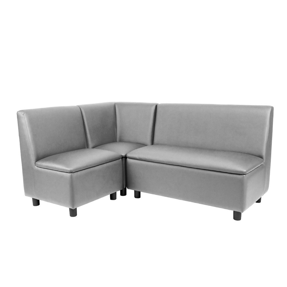 Kid Comfort Collective Modular L-Shaped Seating, 3-Piece Set - Gray