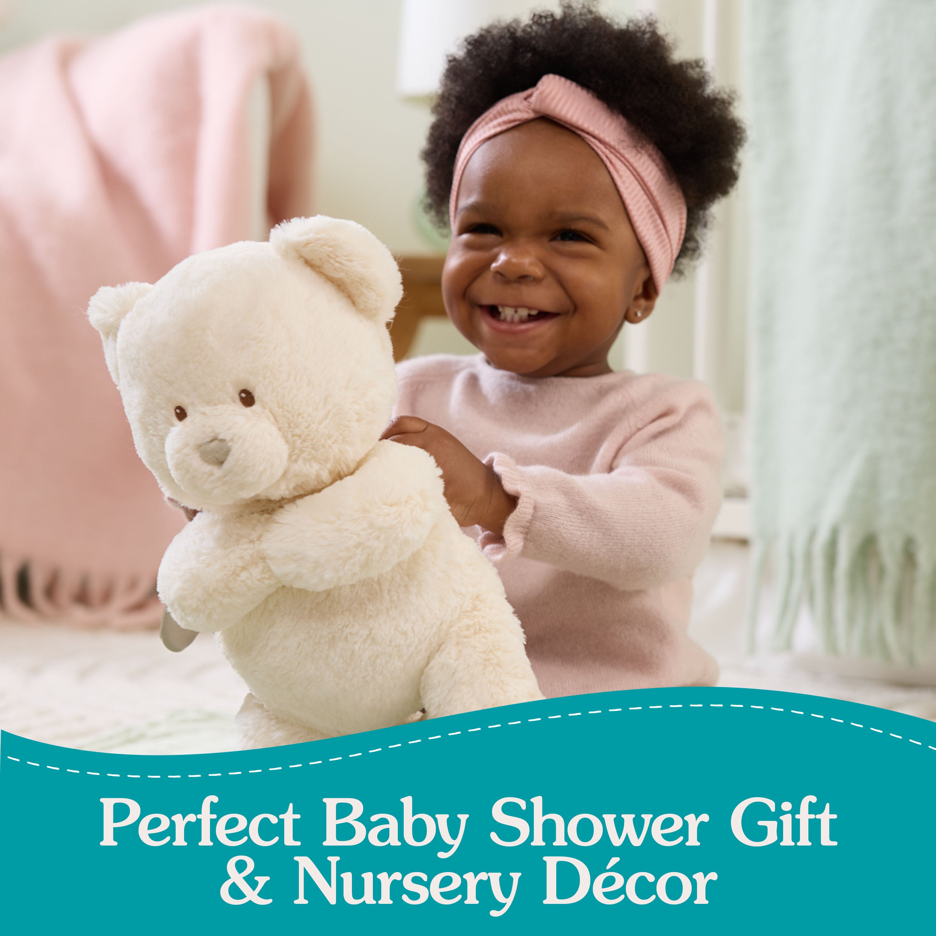GUND Baby Angel Bear with Wings, Spiritual Teddy Bear with Chime Sound, Sensory Toy for Babies and Newborns, White, 9”