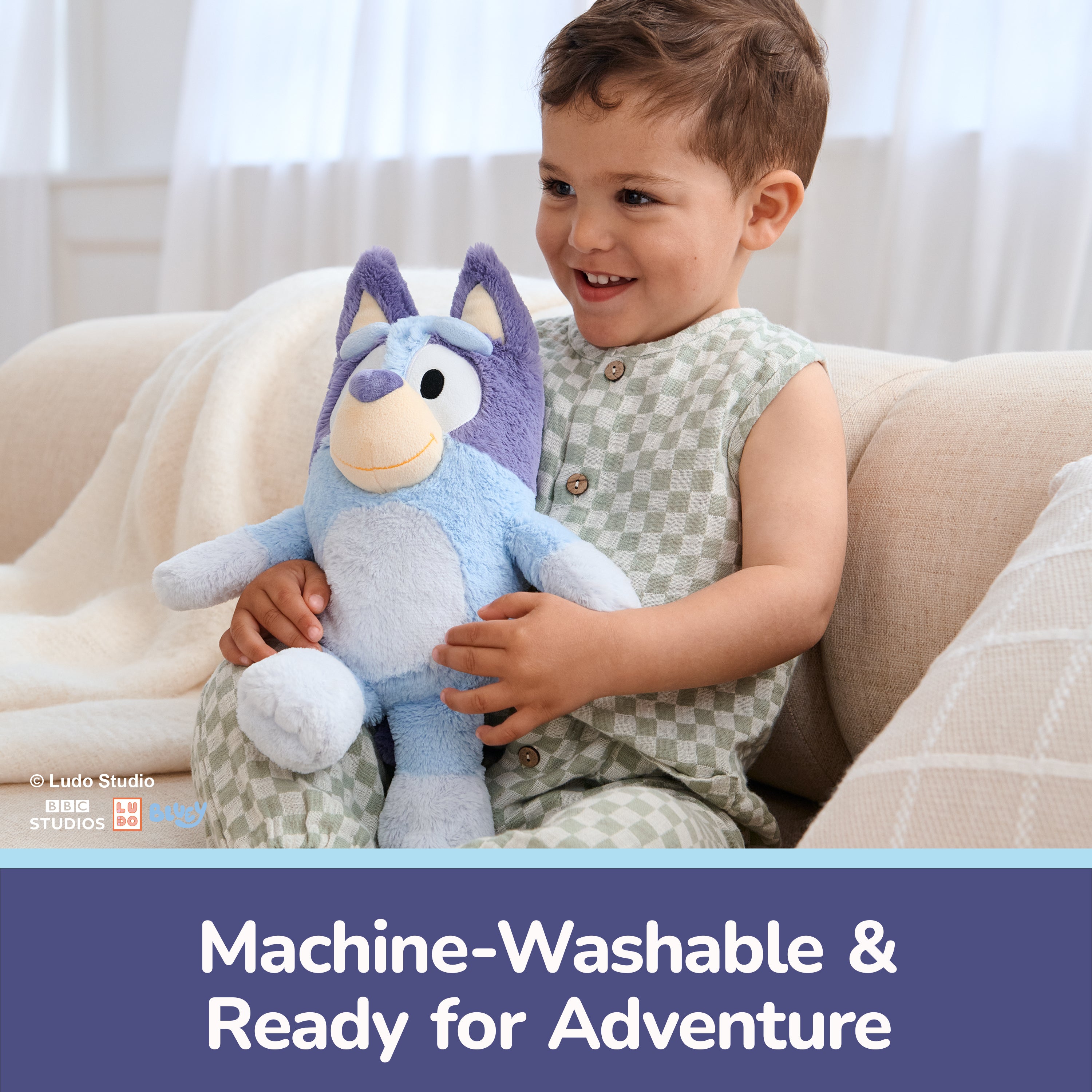 GUND Bluey Sustainably Soft Plush, Made with Recycled Materials, Stuffed Animals for Kids & Toddlers, Blue, 13”
