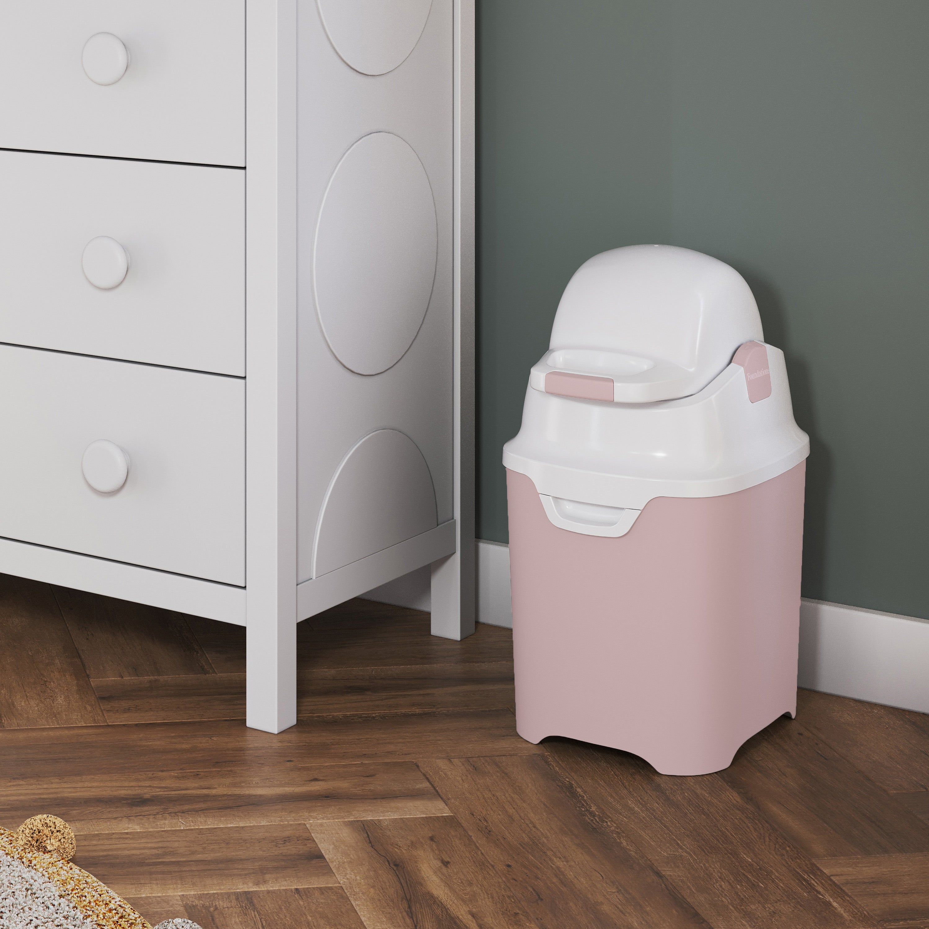 Mini Diaper Pail, Pink