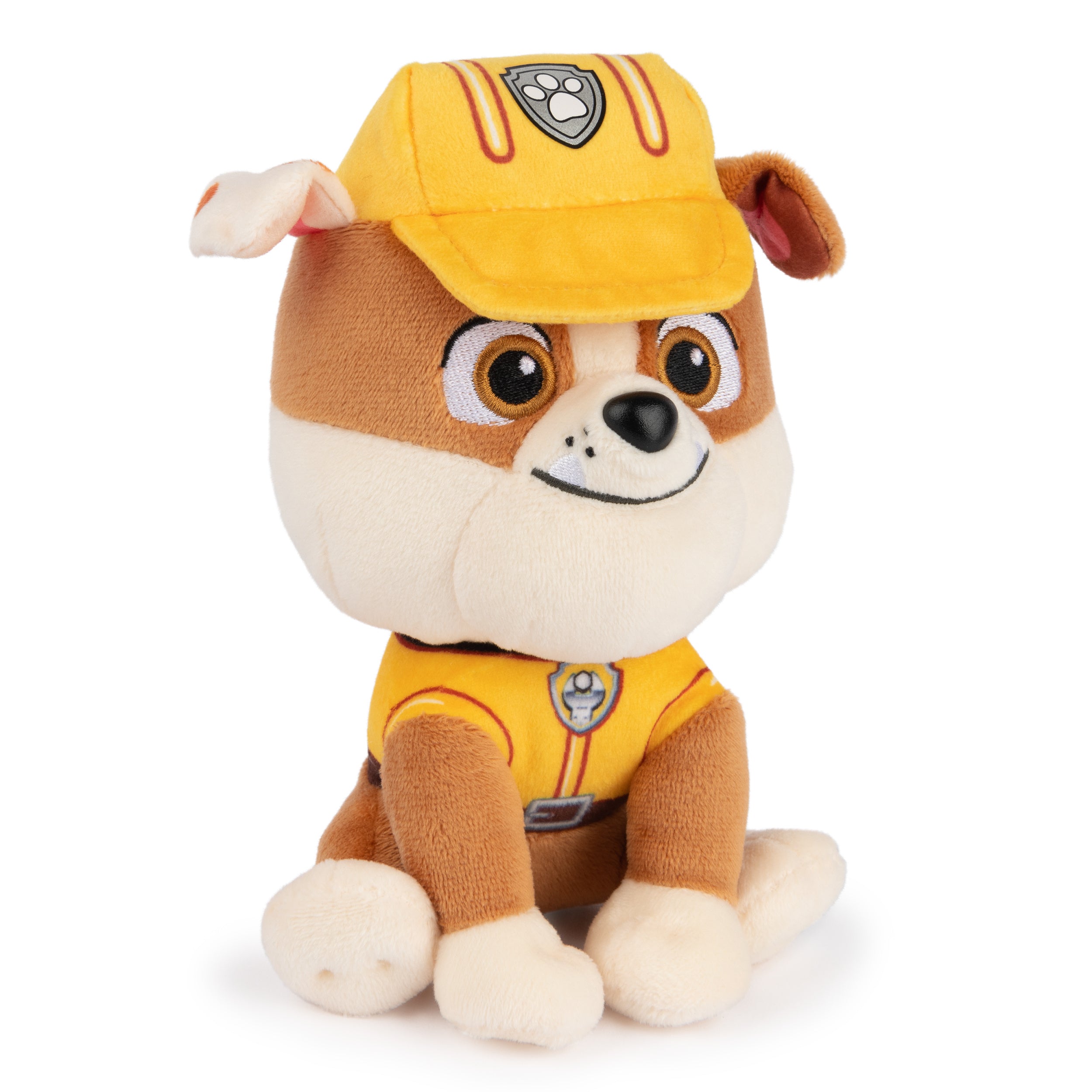 GUND Official PAW Patrol Rubble in Signature Construction Uniform Plush Toy, Stuffed Animal for Ages 1 and Up, 6" Styles May Vary