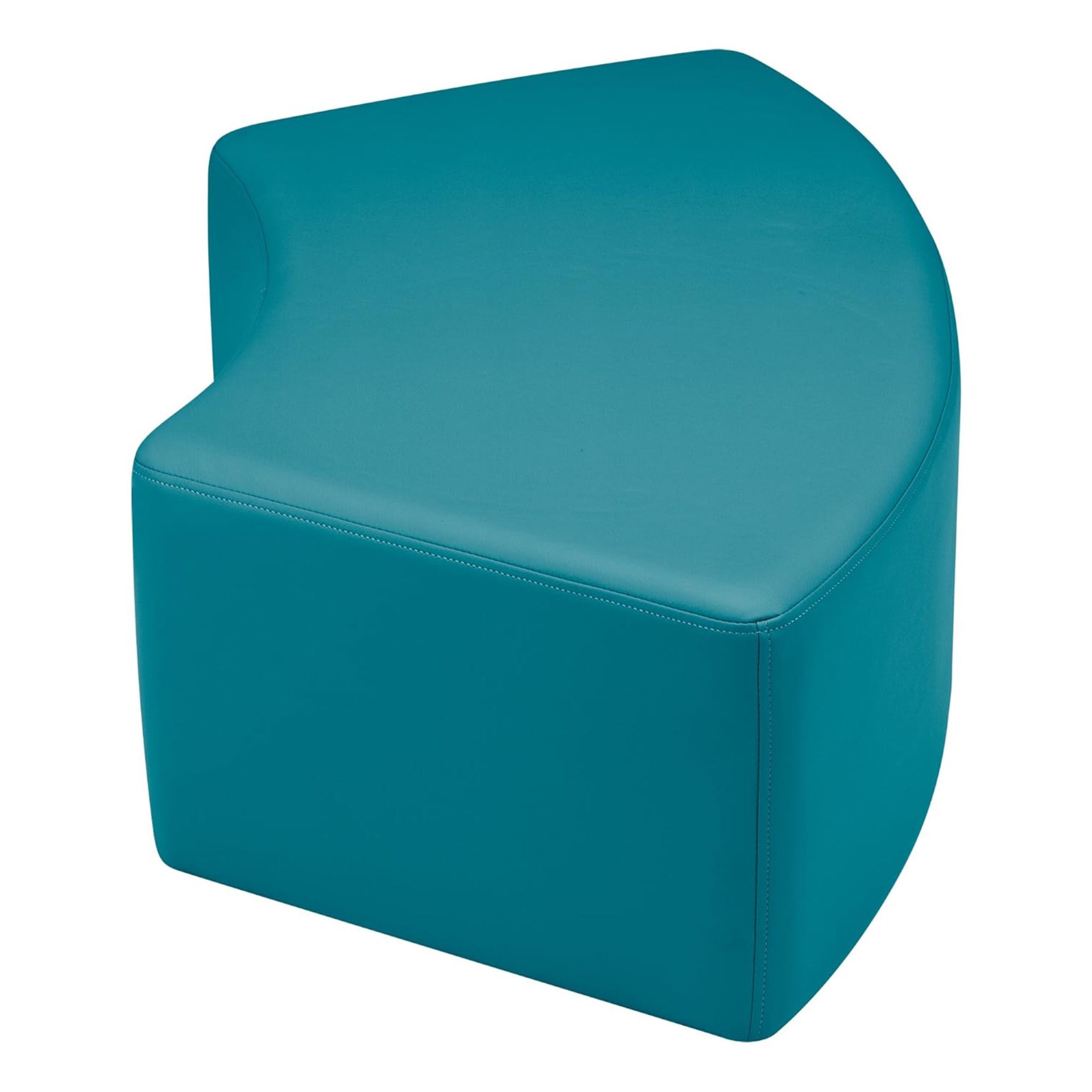 Pro Series Upholstered S Curve Ottoman 12" Height, 6-Piece - Teal