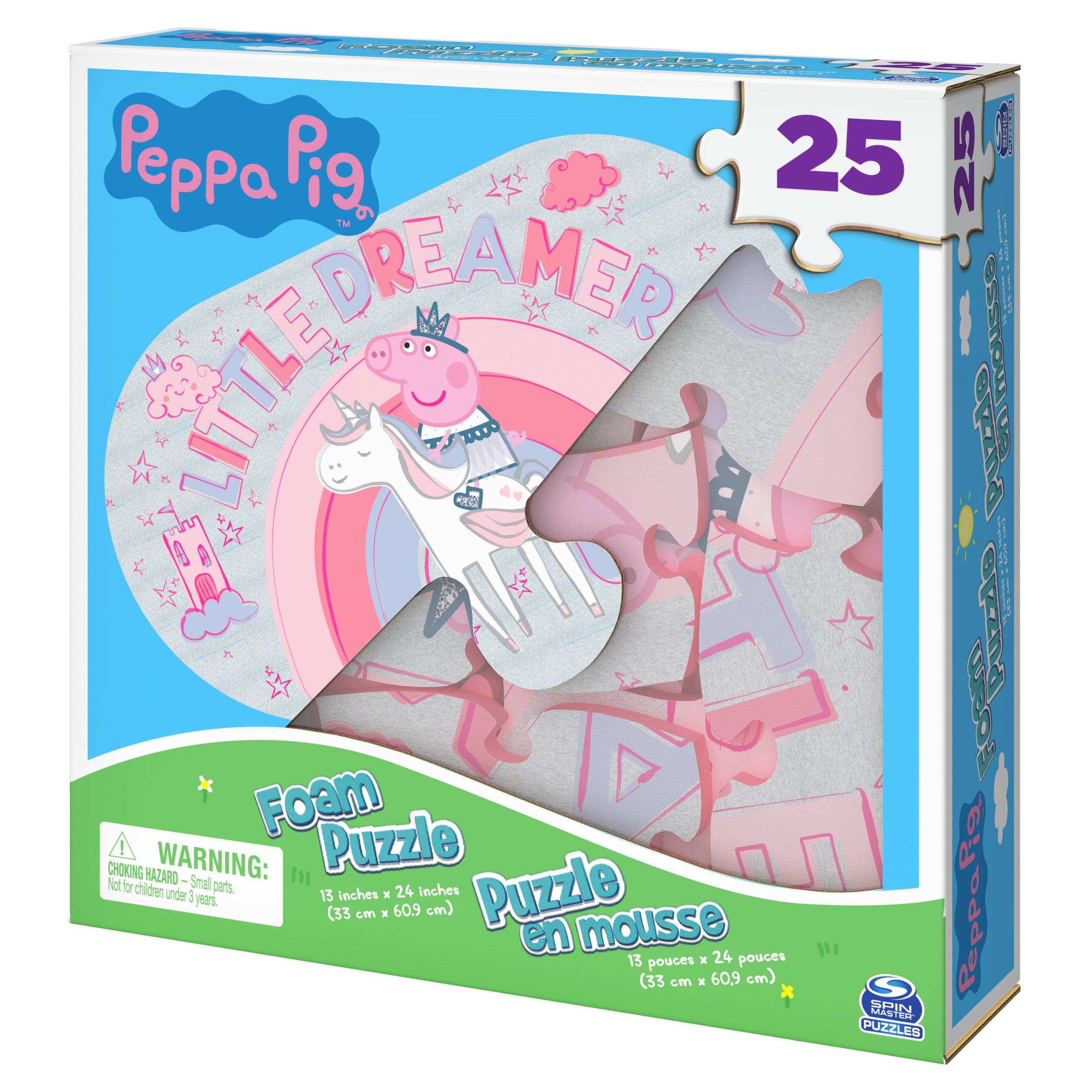 Spin Master Games 25-Piece Peppa Pig Foam Puzzle, for Families and Kids ages 4 and up